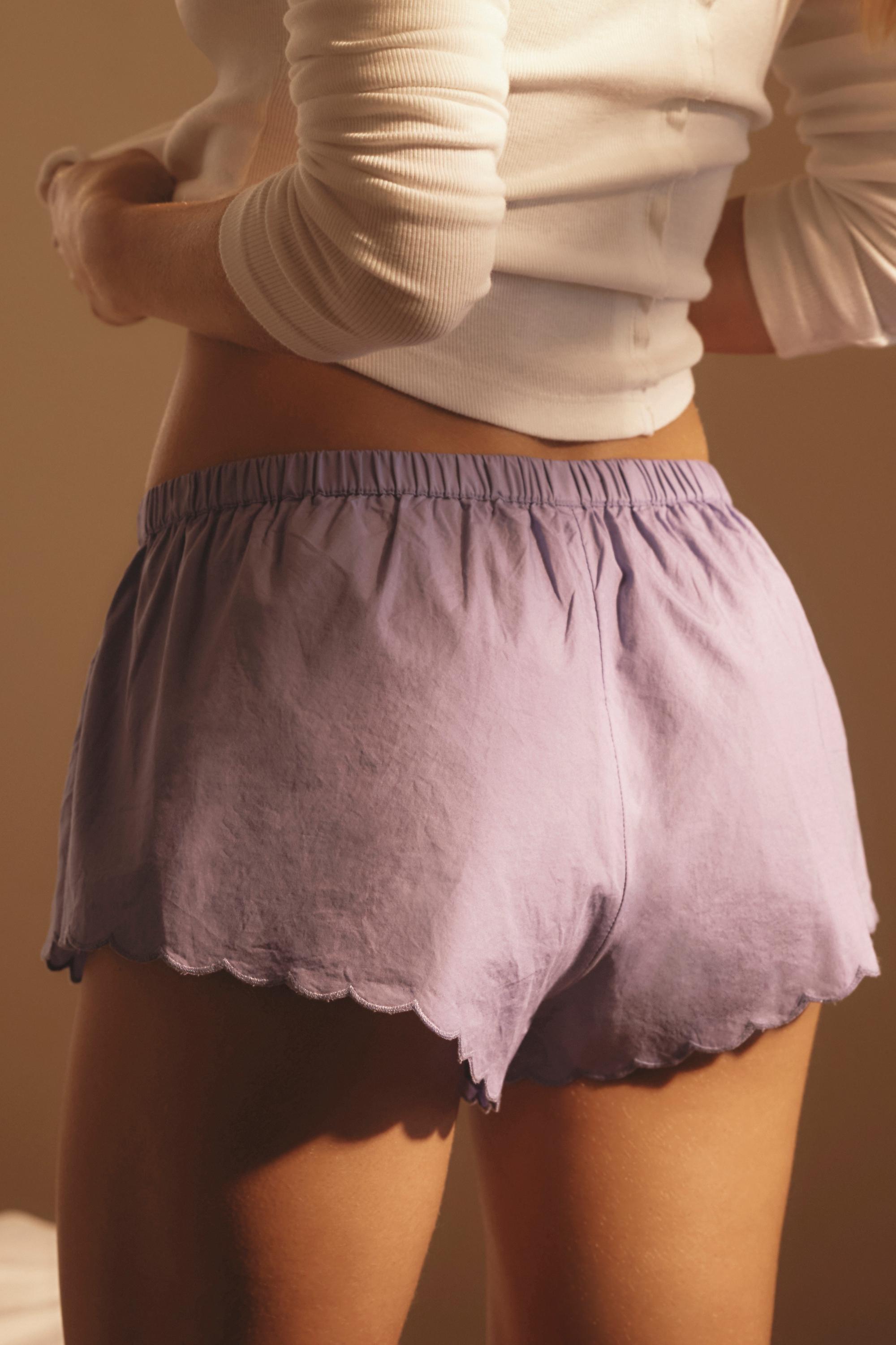 LAVANDE By Anthropologie Scallop Micro Shorts, A501_0053, large image number 2