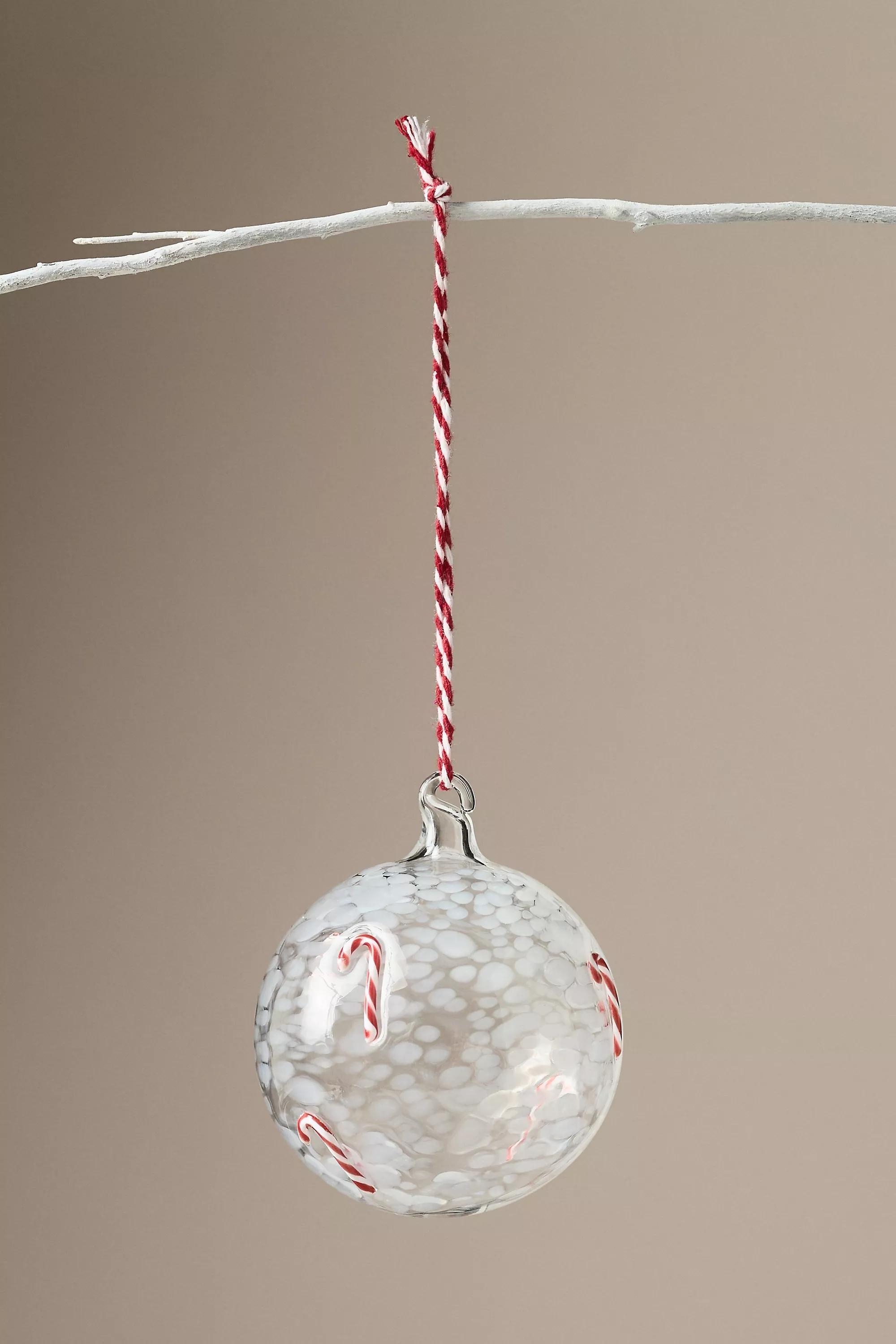 Pressed Bead Glass Ornament, Red, A501_0060, large image number 0