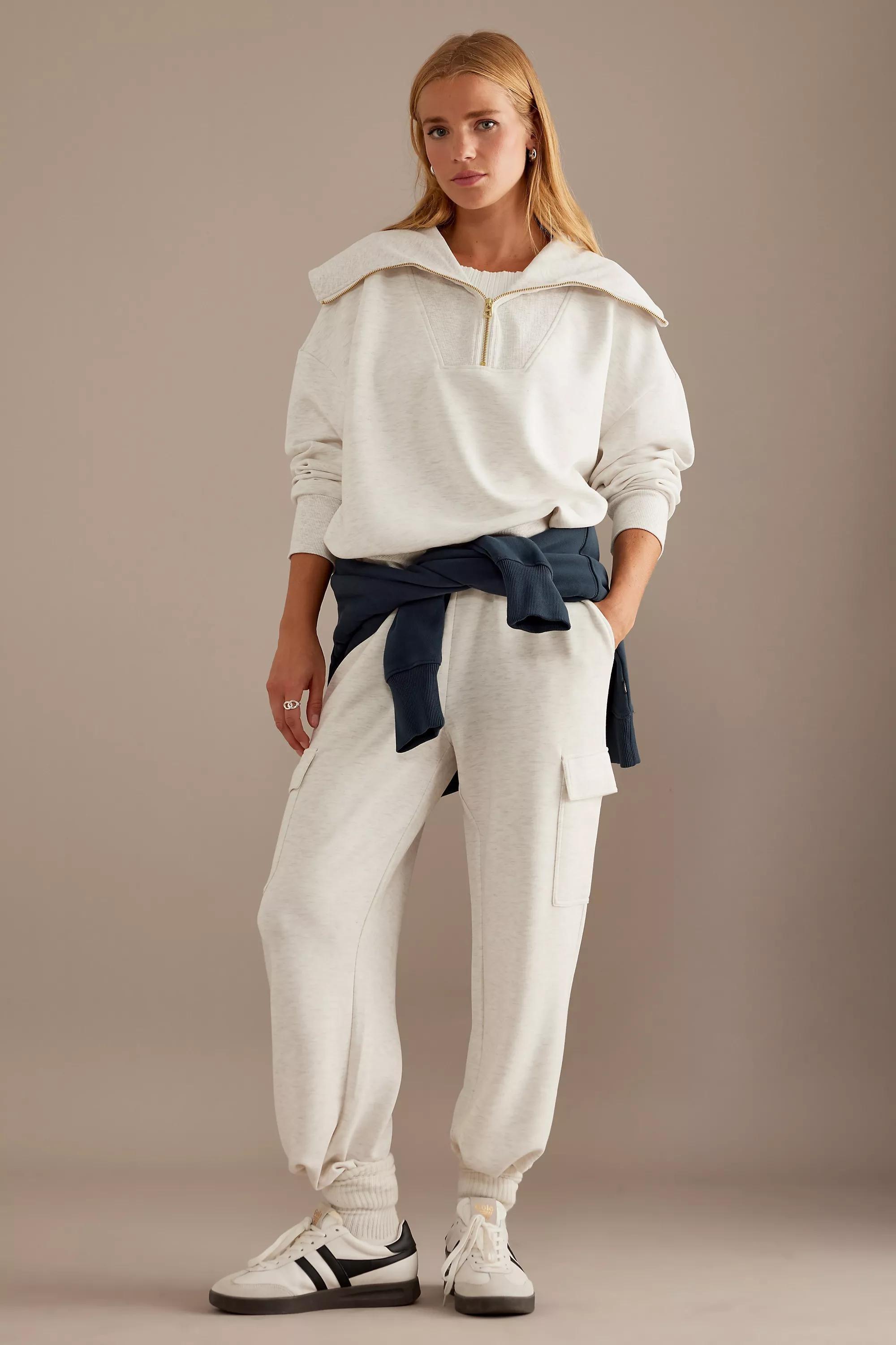 Anthropologie Textured Sweatshirts, White, A501_0011, large image number 1