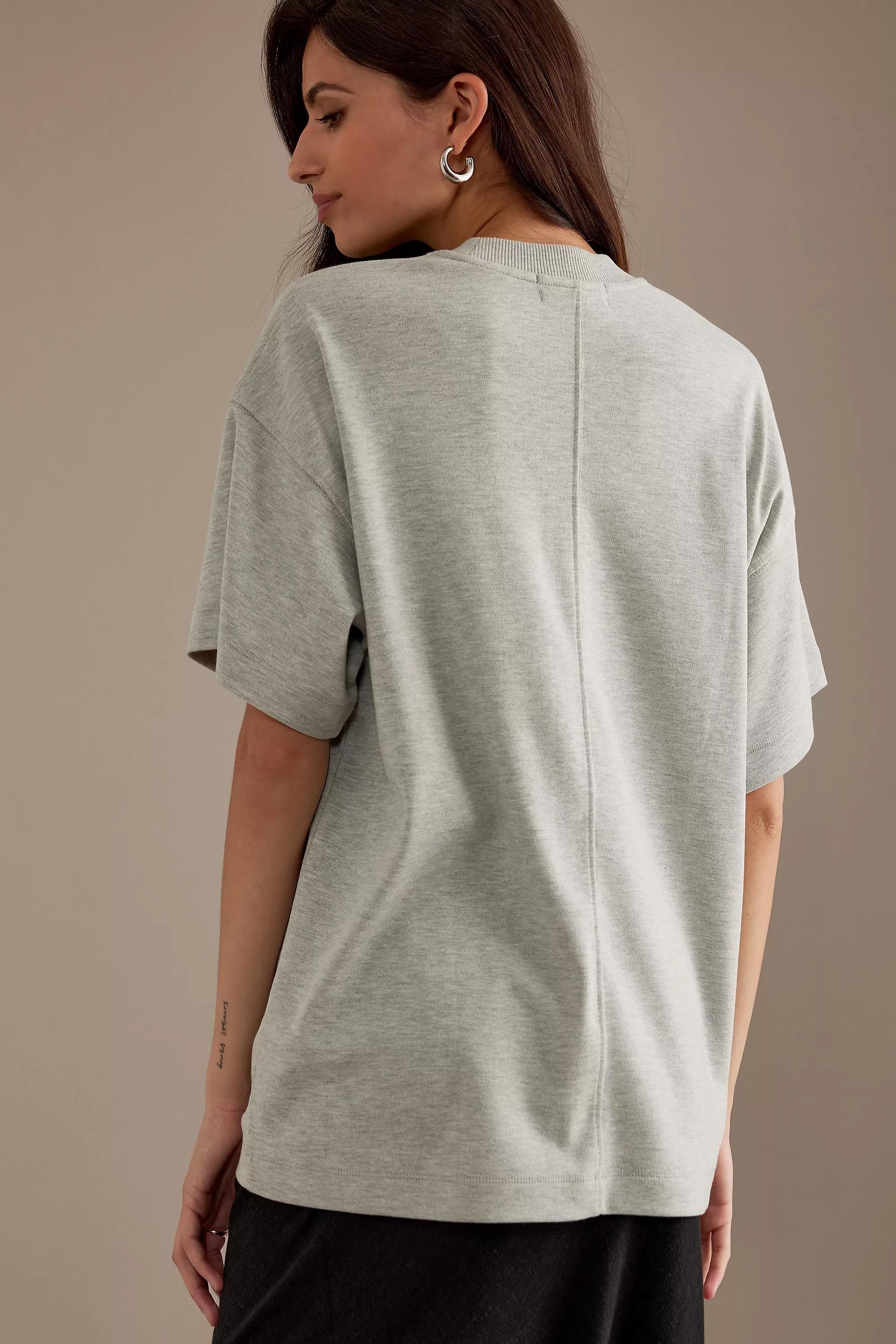 Short-Sleeve Oversized T-Shirt, Grey, , large image number 1