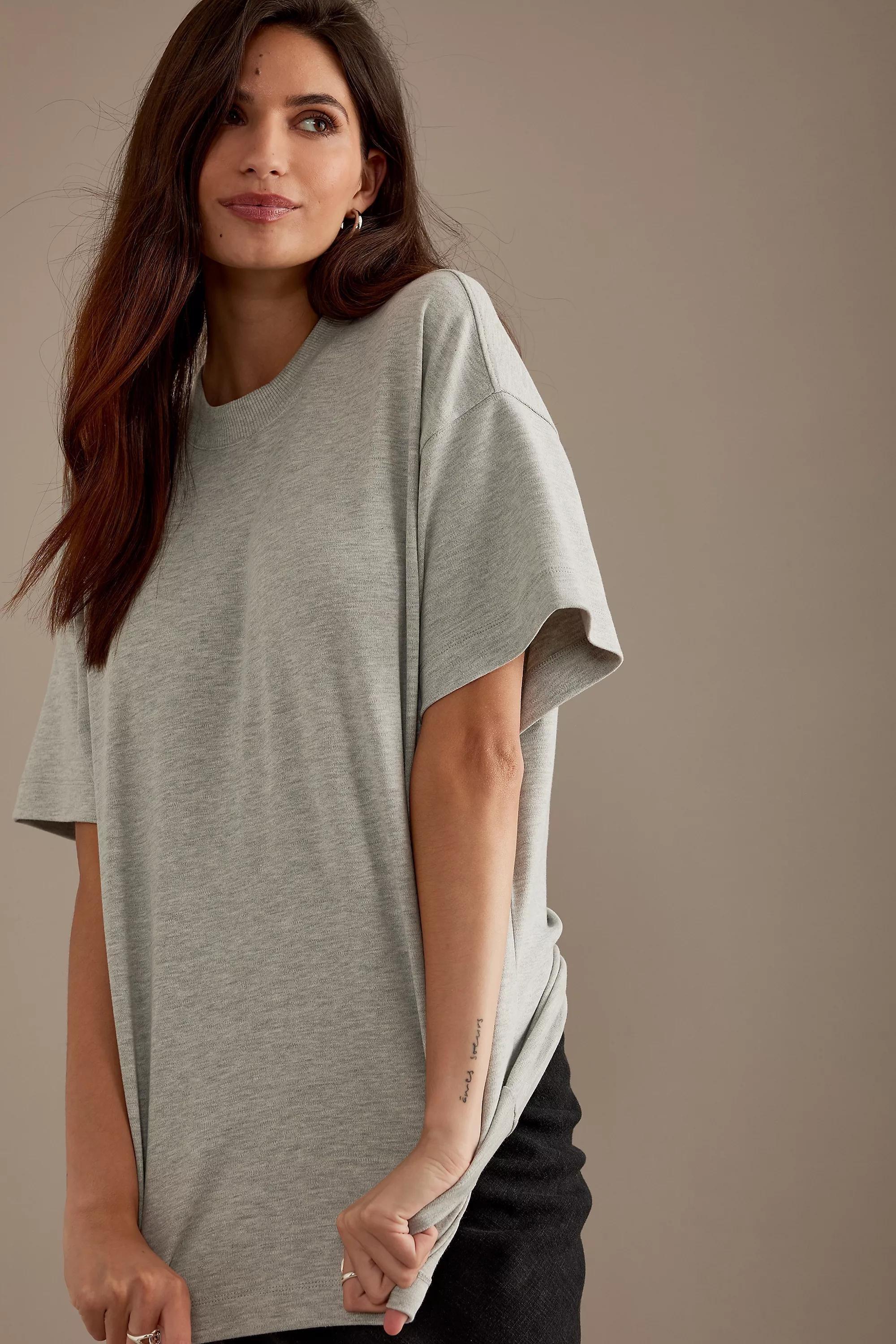 Short-Sleeve Oversized T-Shirt, Grey, , large image number 4