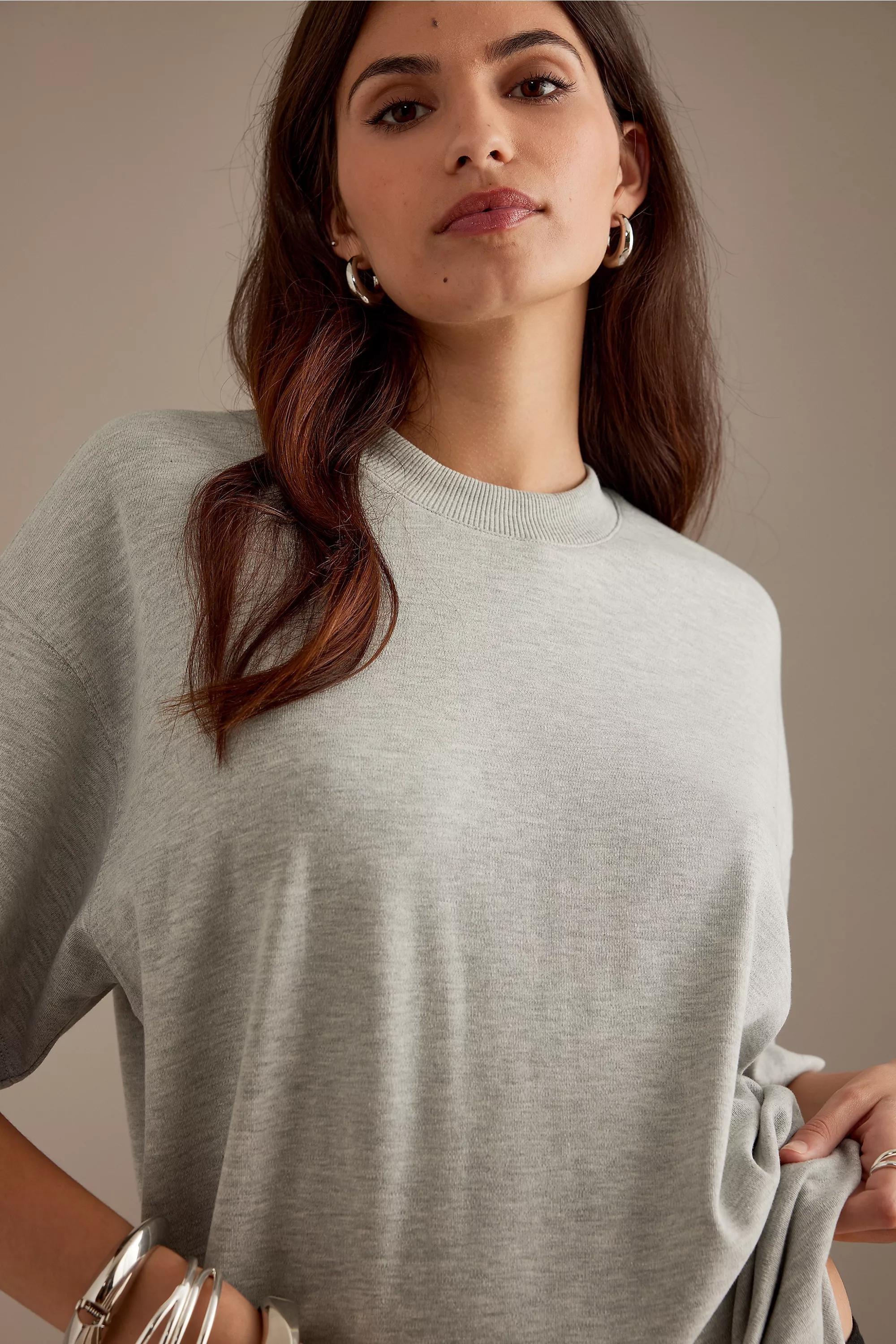 Short-Sleeve Oversized T-Shirt, Grey, , large image number 5