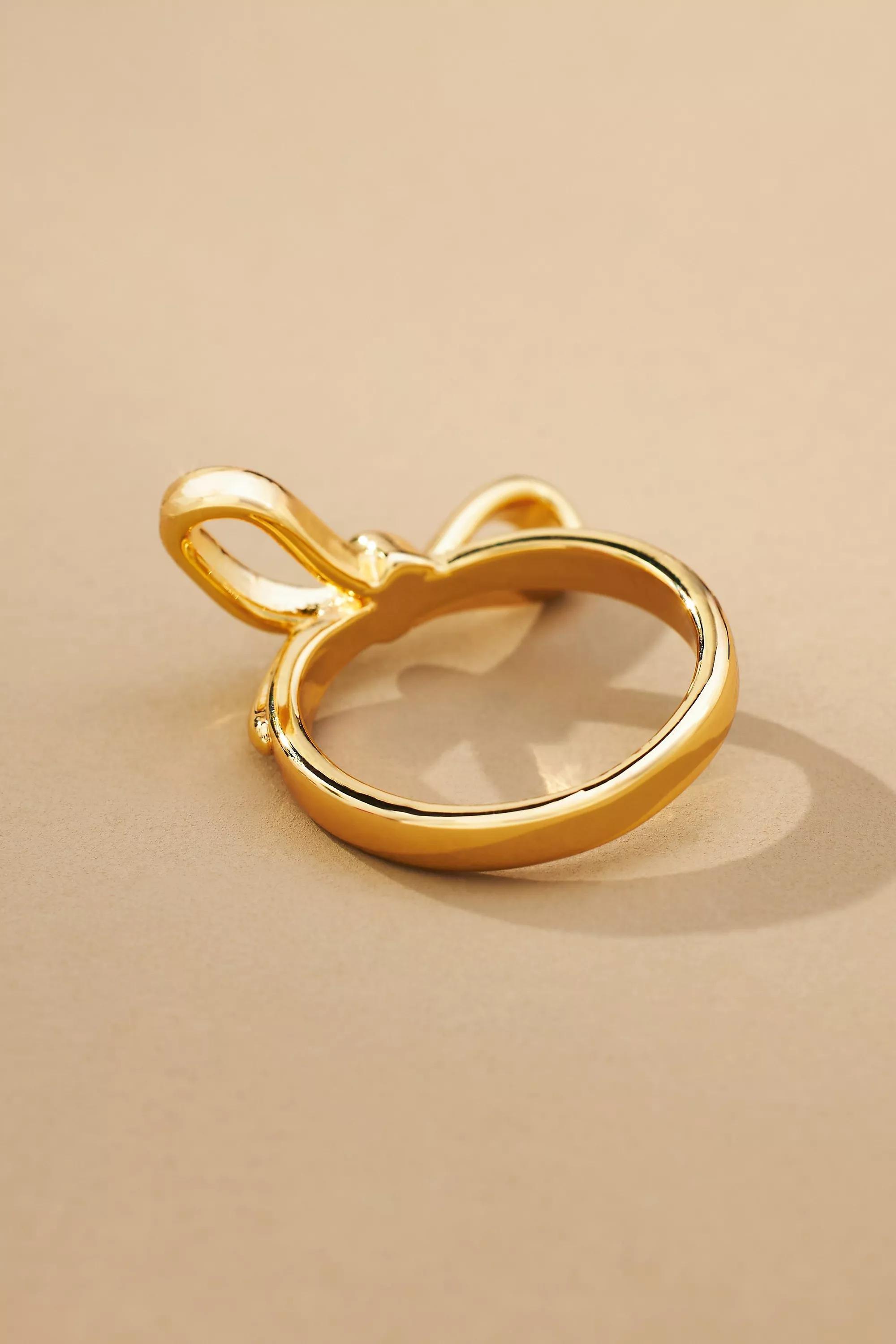 Bow Ring, Gold, A501_0070, large image number 1