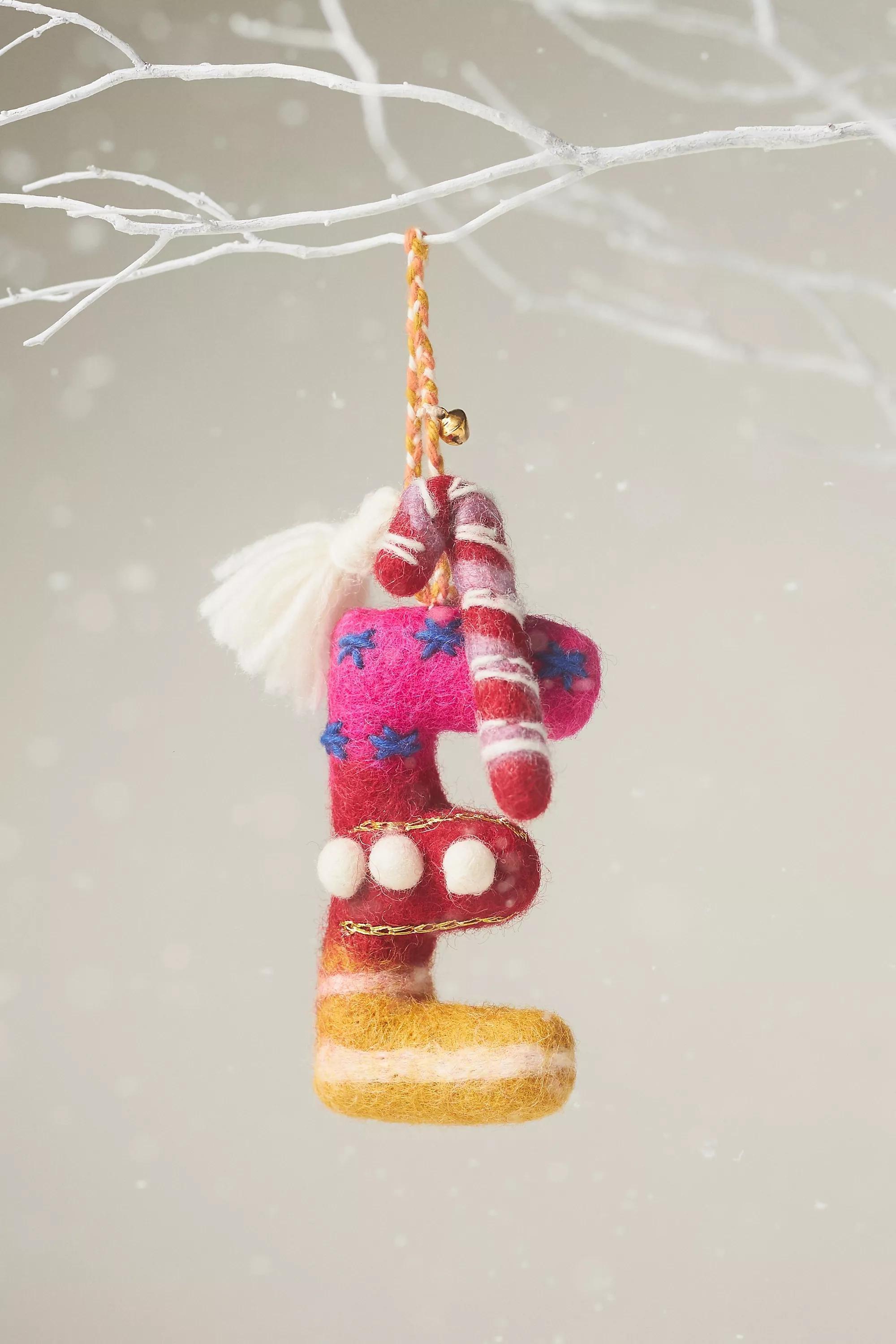 E Jolly Monogram Ornament, Multicolour, A501_0905, large image number 0