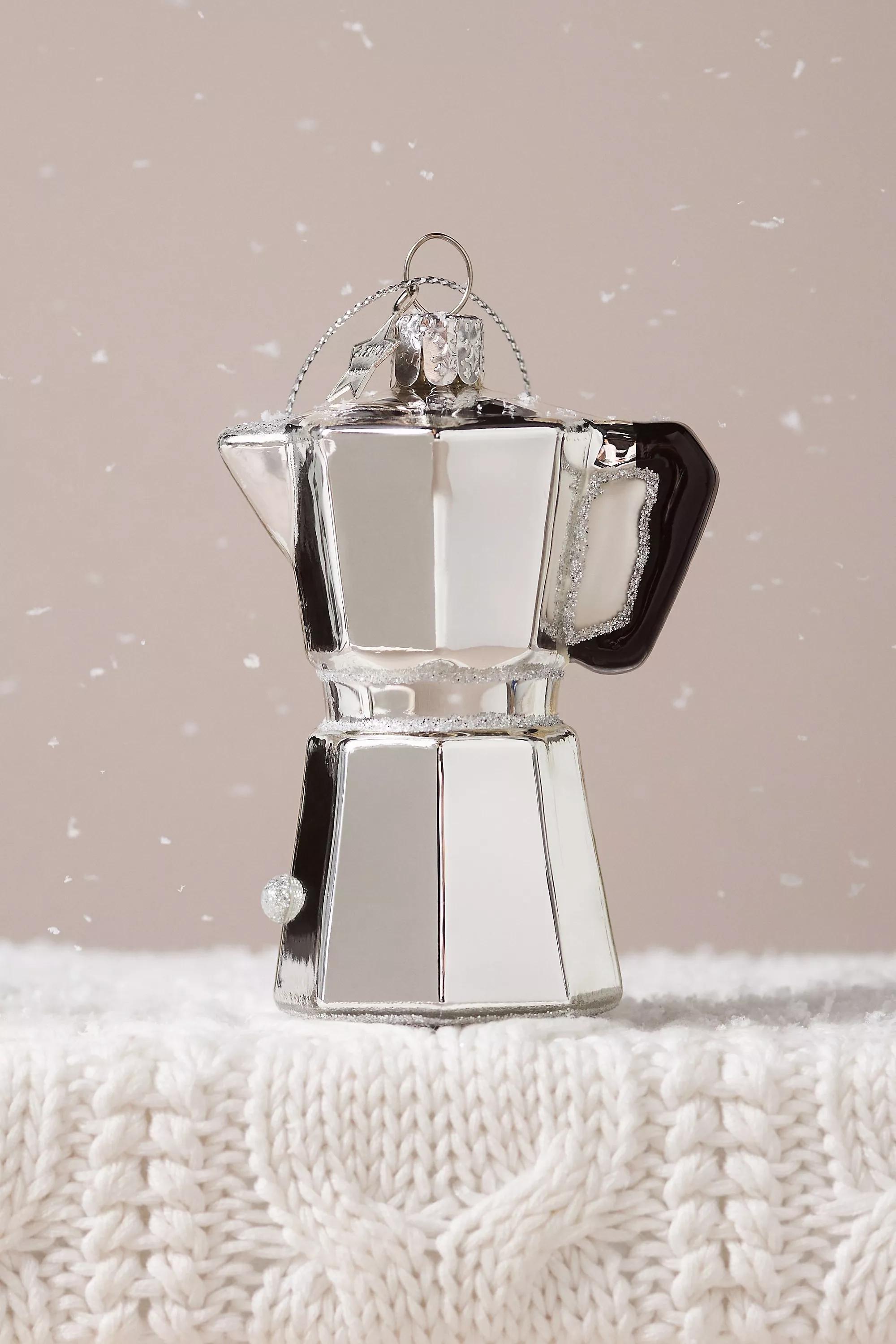 Moka Coffee Pot Glass Ornament, A501_0007, large image number 0