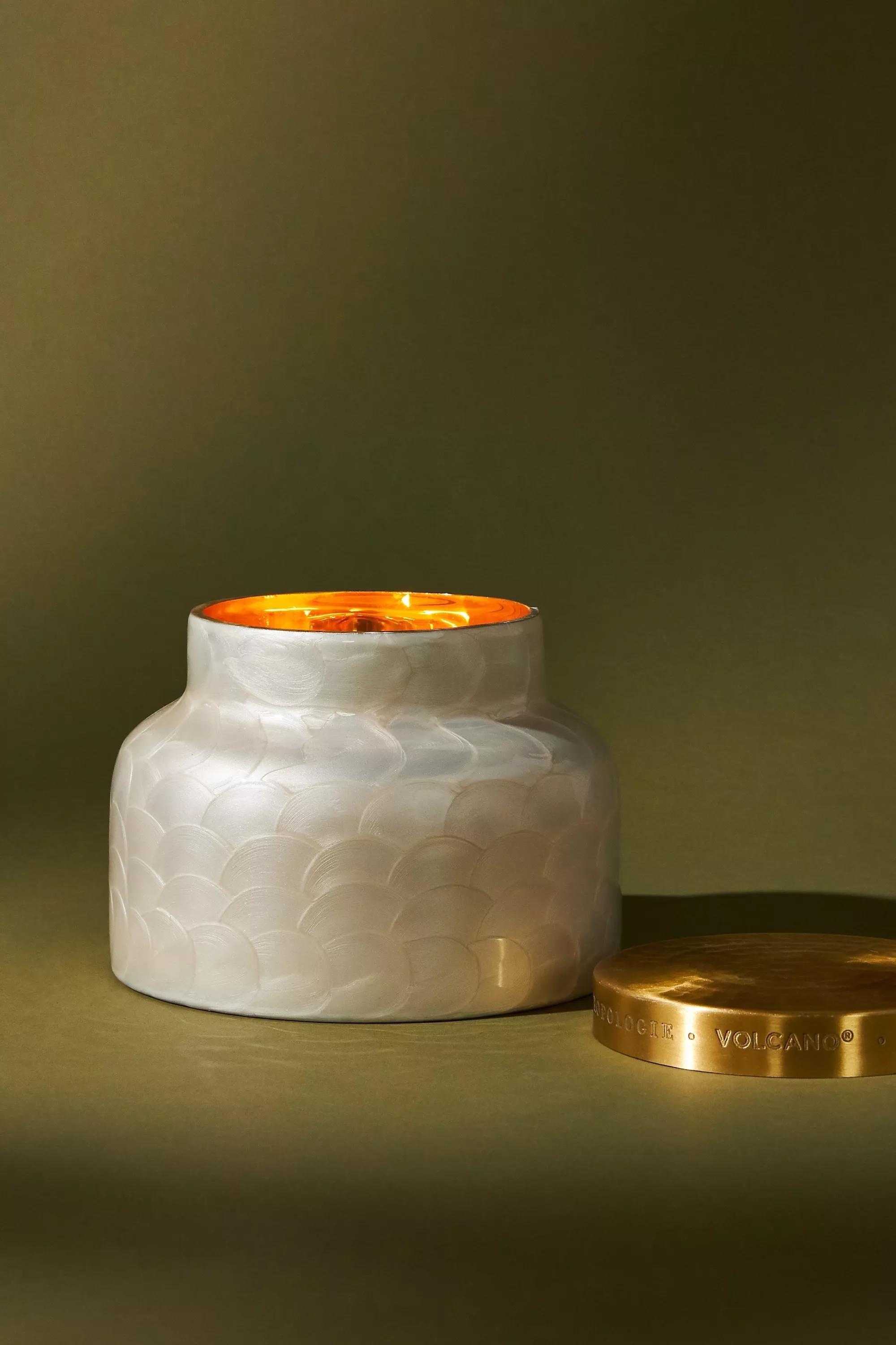 Capri Blue Volcano Capiz Jar Candle, White, A501_0010, large image number 1
