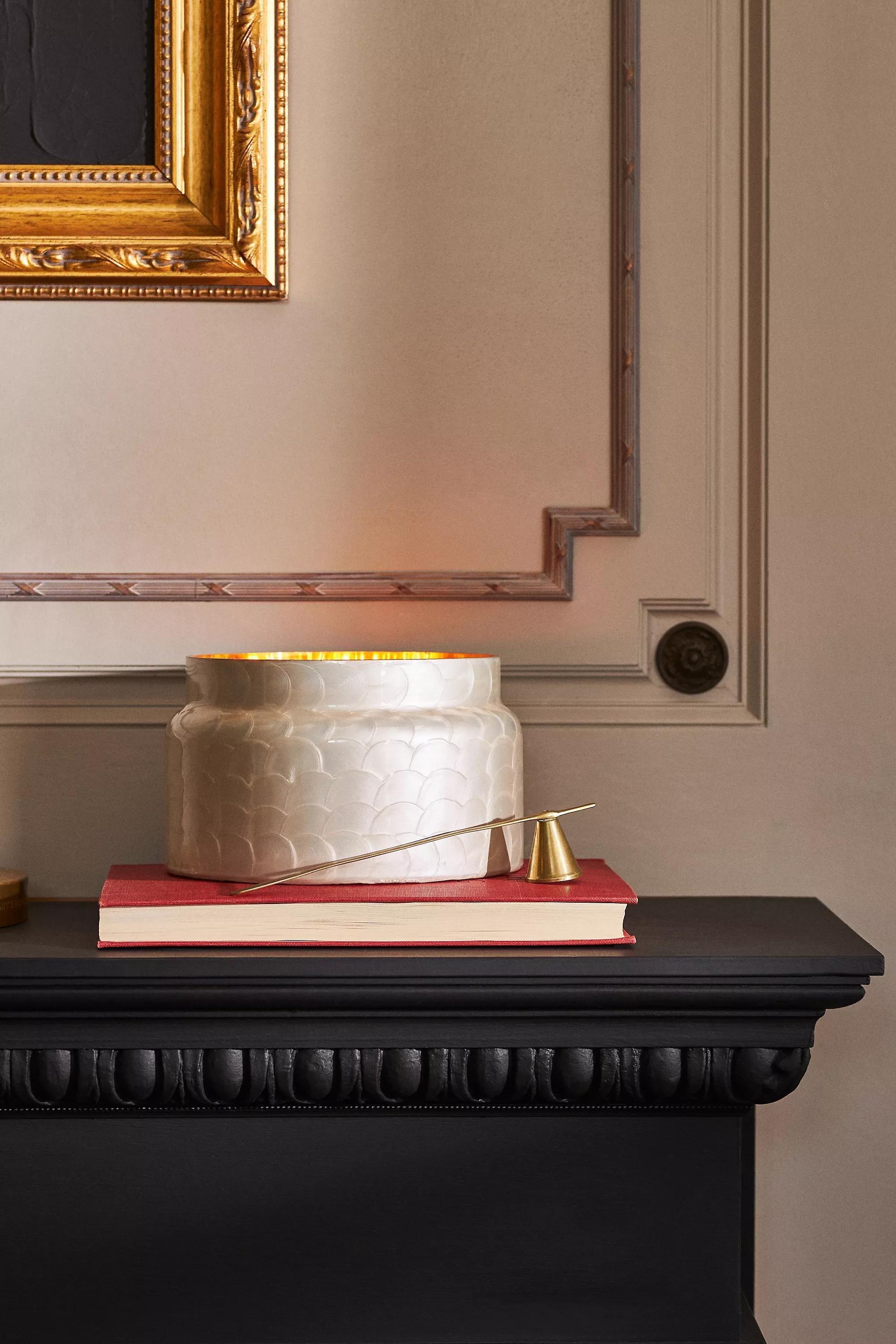 WHITE Capri Blue Volcano Capiz Jar Candle\u200b, A501_0010, large image number 4