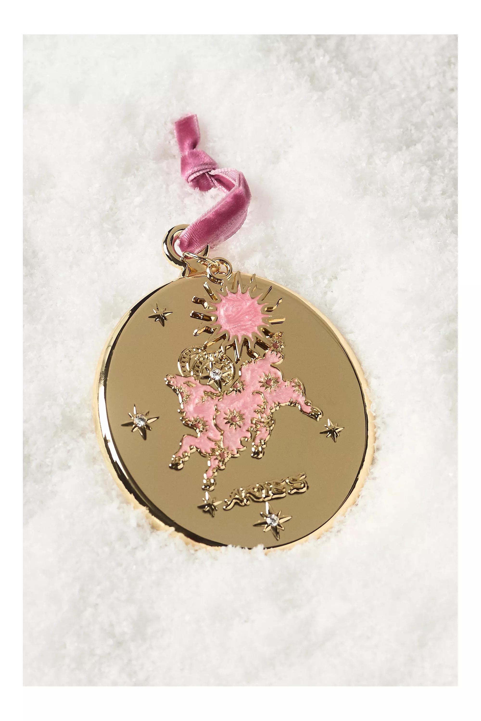Lou Benesch X Anthropologie Stargazer Zodiac Ornament, Pink, A501_0801, large image number 1