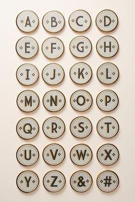 Bistro Tiled Margot Monogram Coaster, S, A501_0919, large image number 2