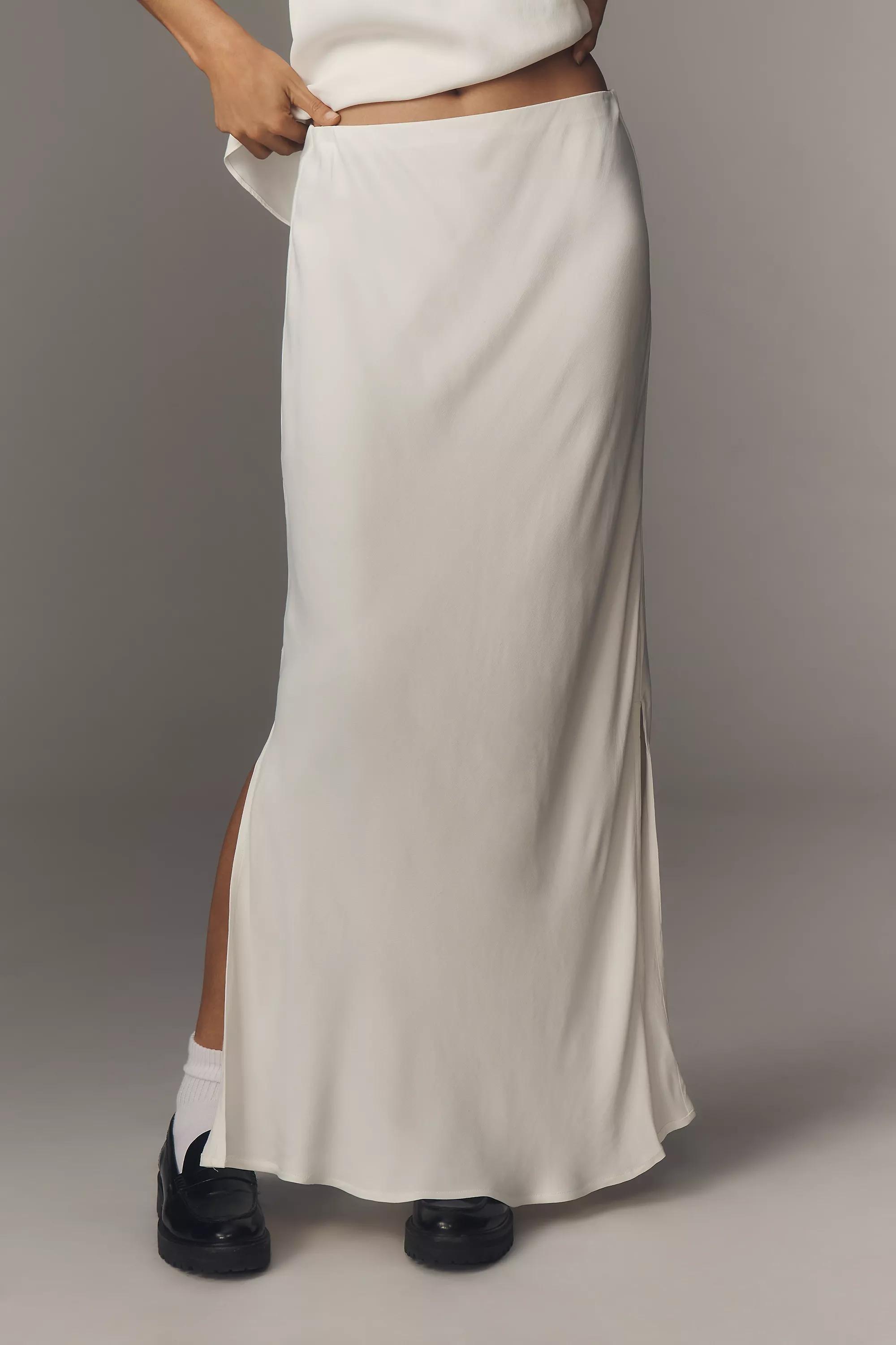 The Tilda Maxi Slip Skirt, White, , large image number 3