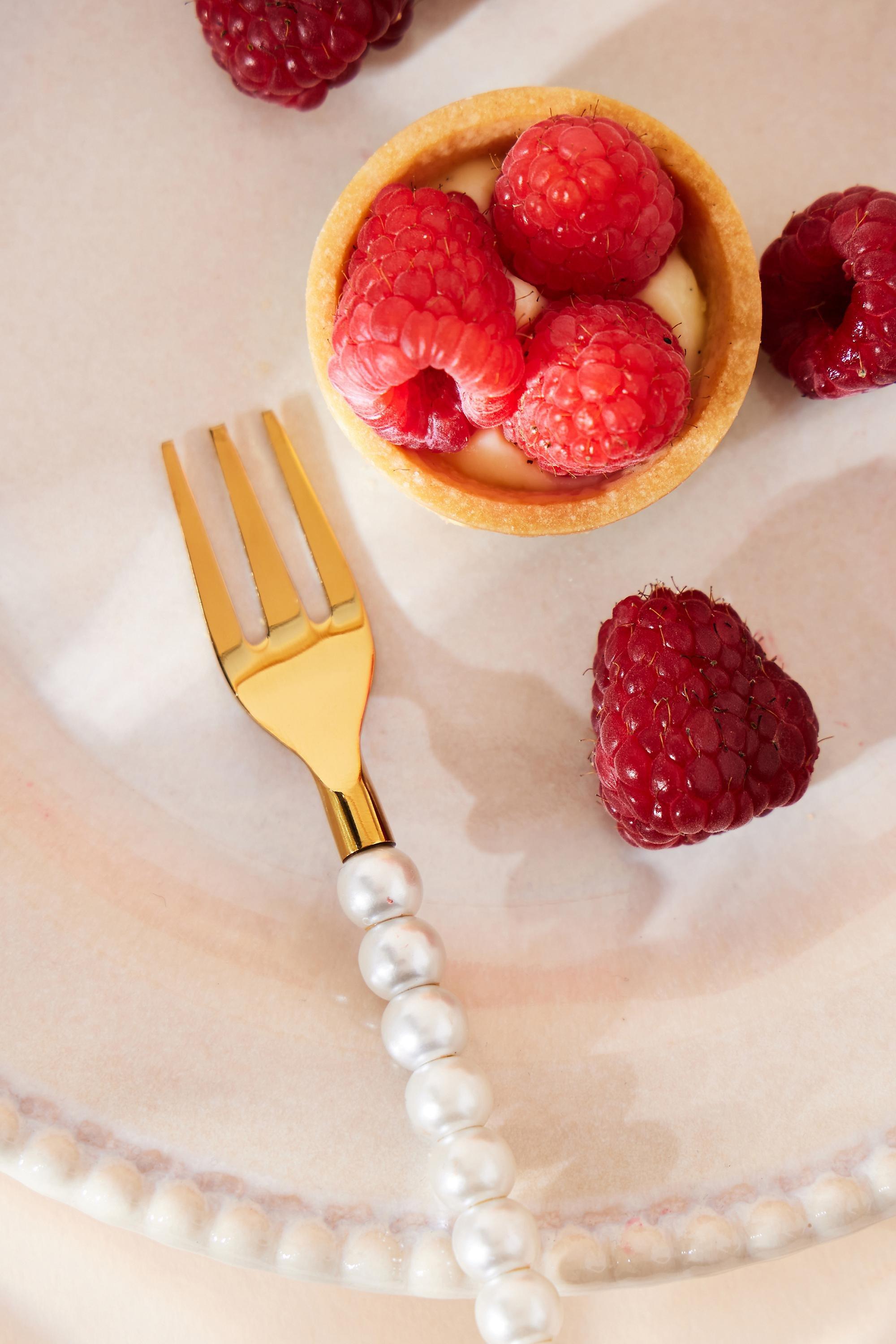 Lepelclub Pearl Forks, Set Of 2, White, White, large image number 1