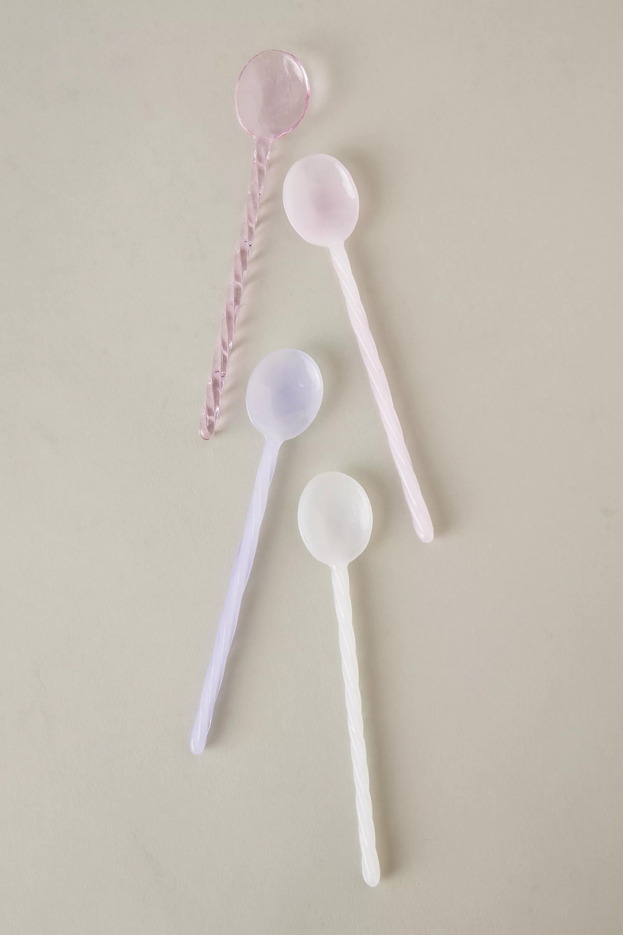 Lepel Club Twisted Spoons, Set Of 4, Pink, A501_0066, large image number 1