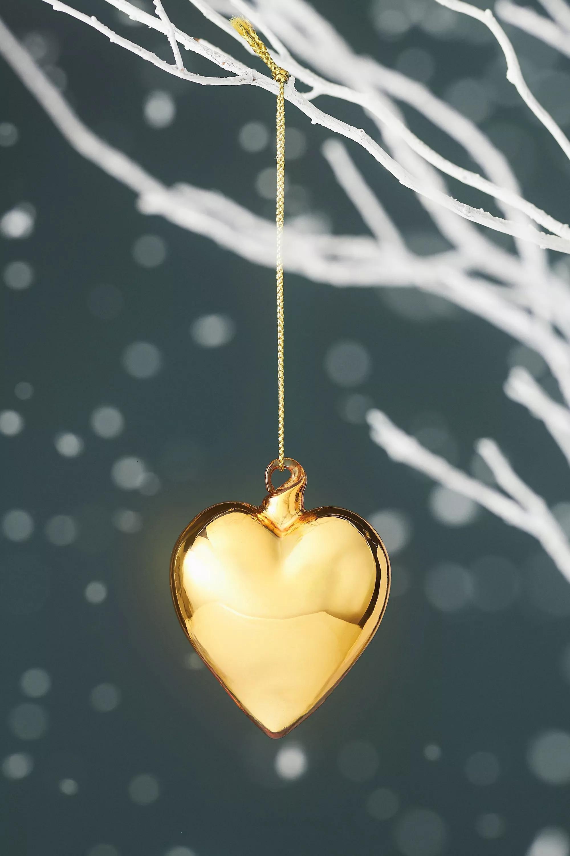 Heart Ornament, Gold, A501_0070, large image number 0