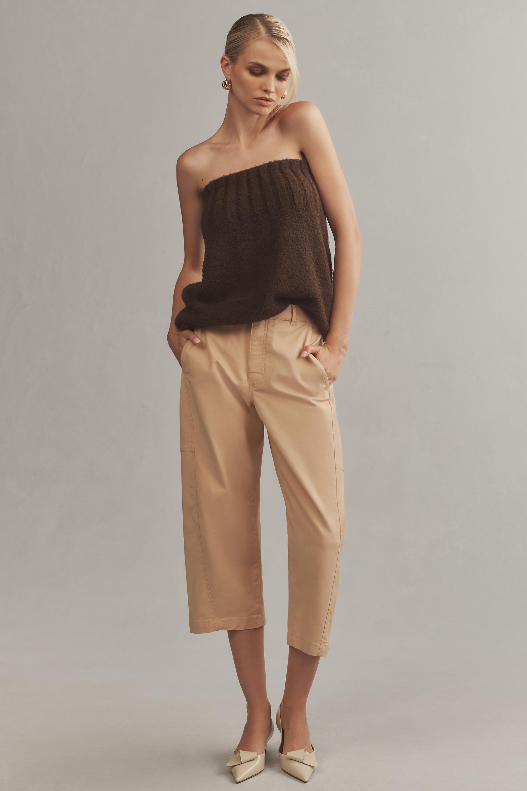 Anthropologie Plain Chinos Cropped, Beige, , large image number 0
