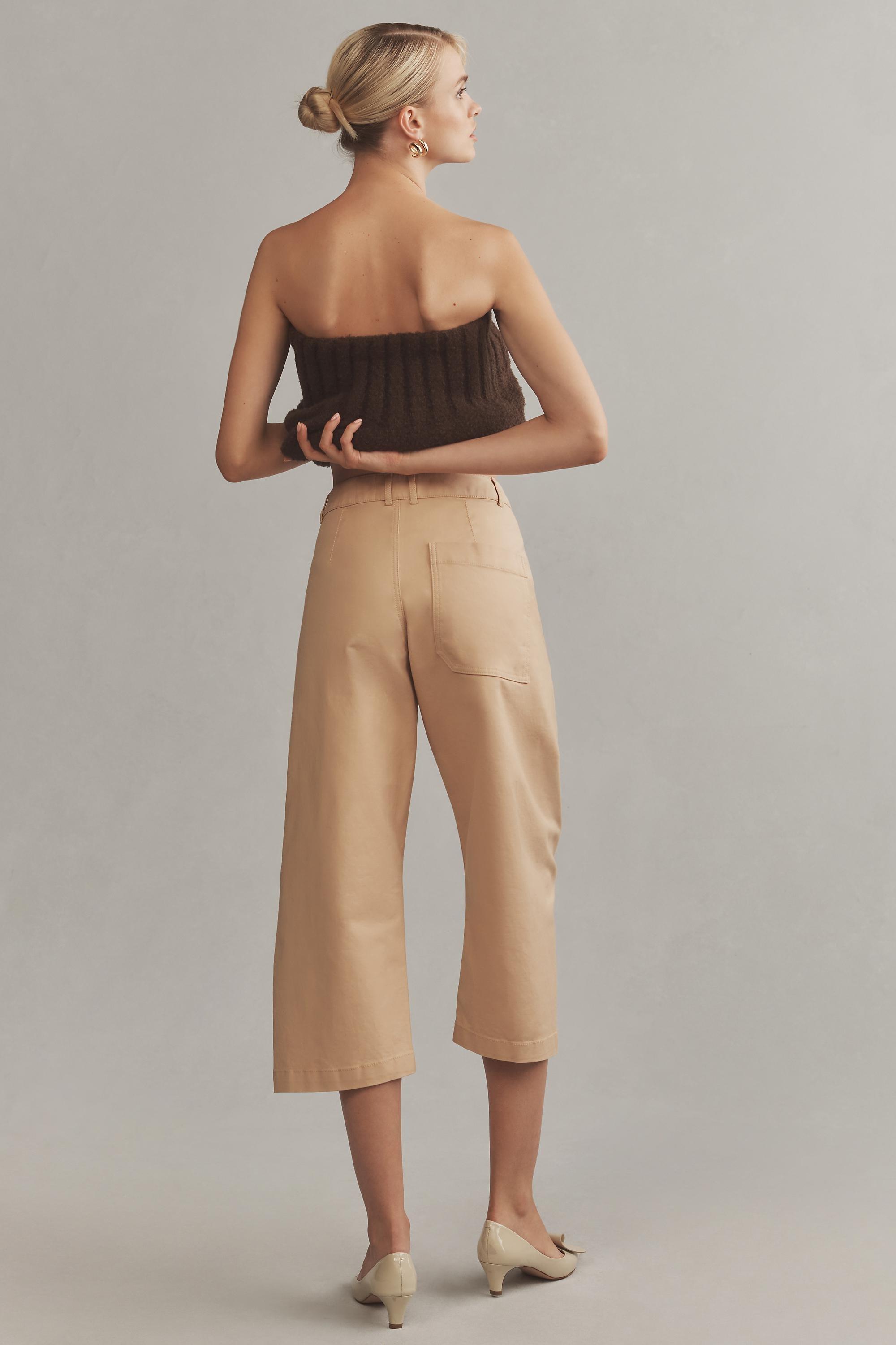 Anthropologie Plain Chinos Cropped, Beige, , large image number 2