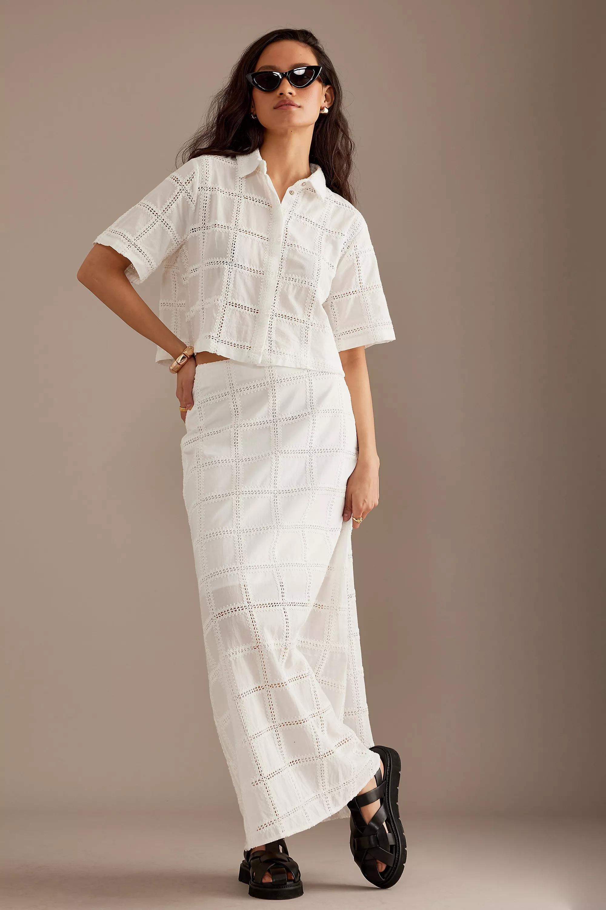 Selected Femme Damara Cropped Shirt, White, , large image number 3