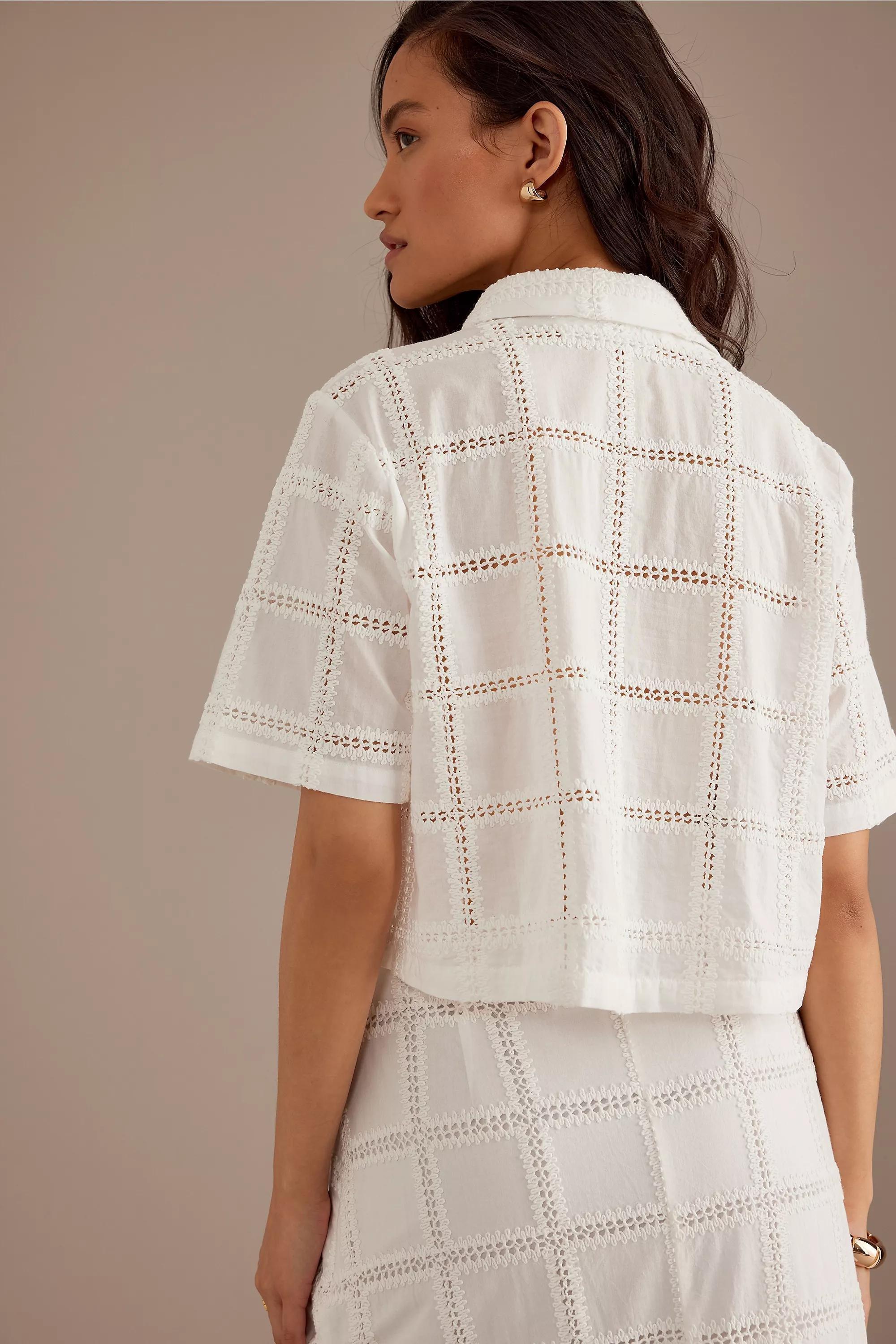 Selected Femme Damara Cropped Shirt, White, , large image number 5
