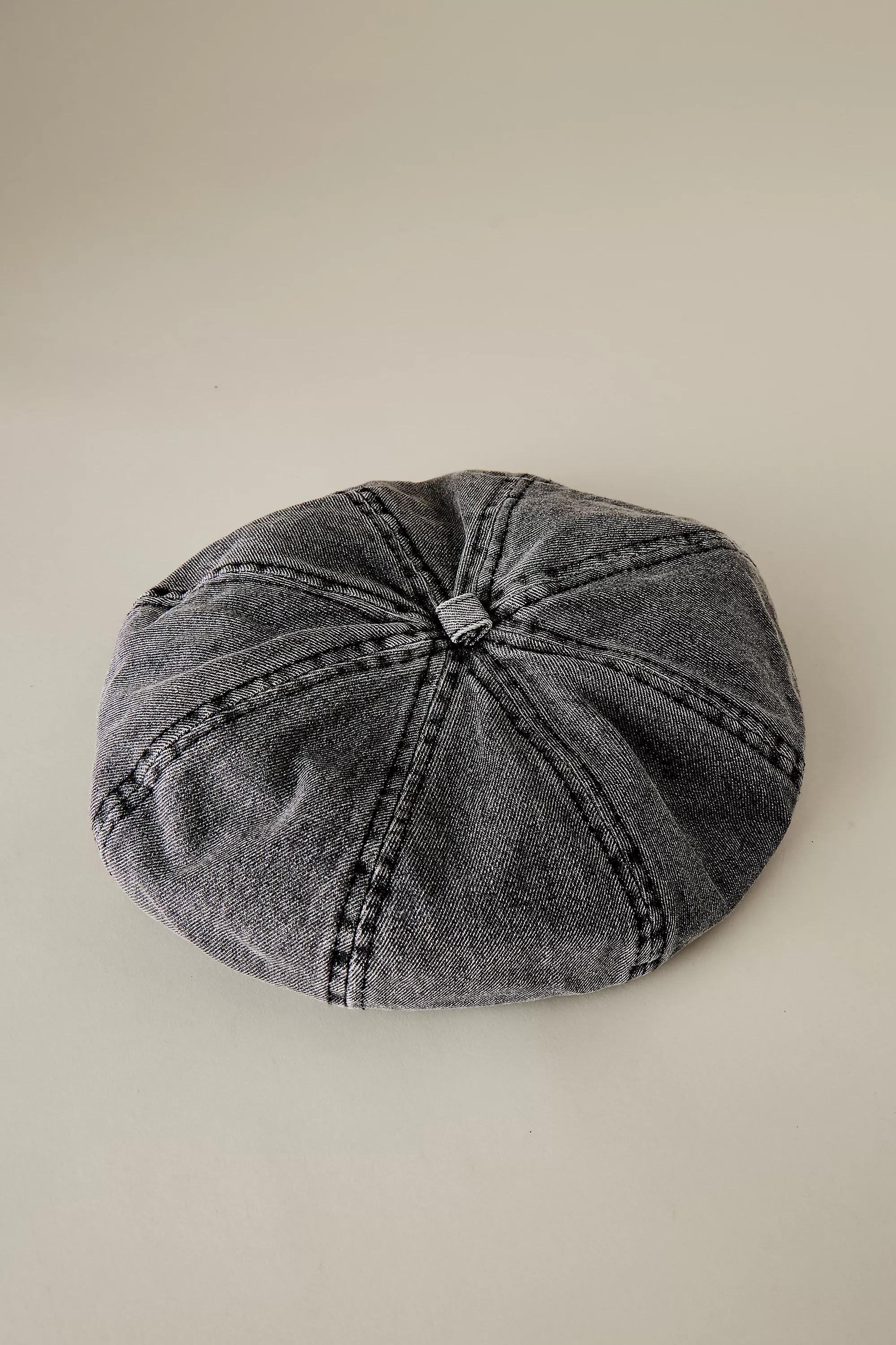 Embellished Washed Denim Bucket Hat, Black, A501_0001, large image number 1