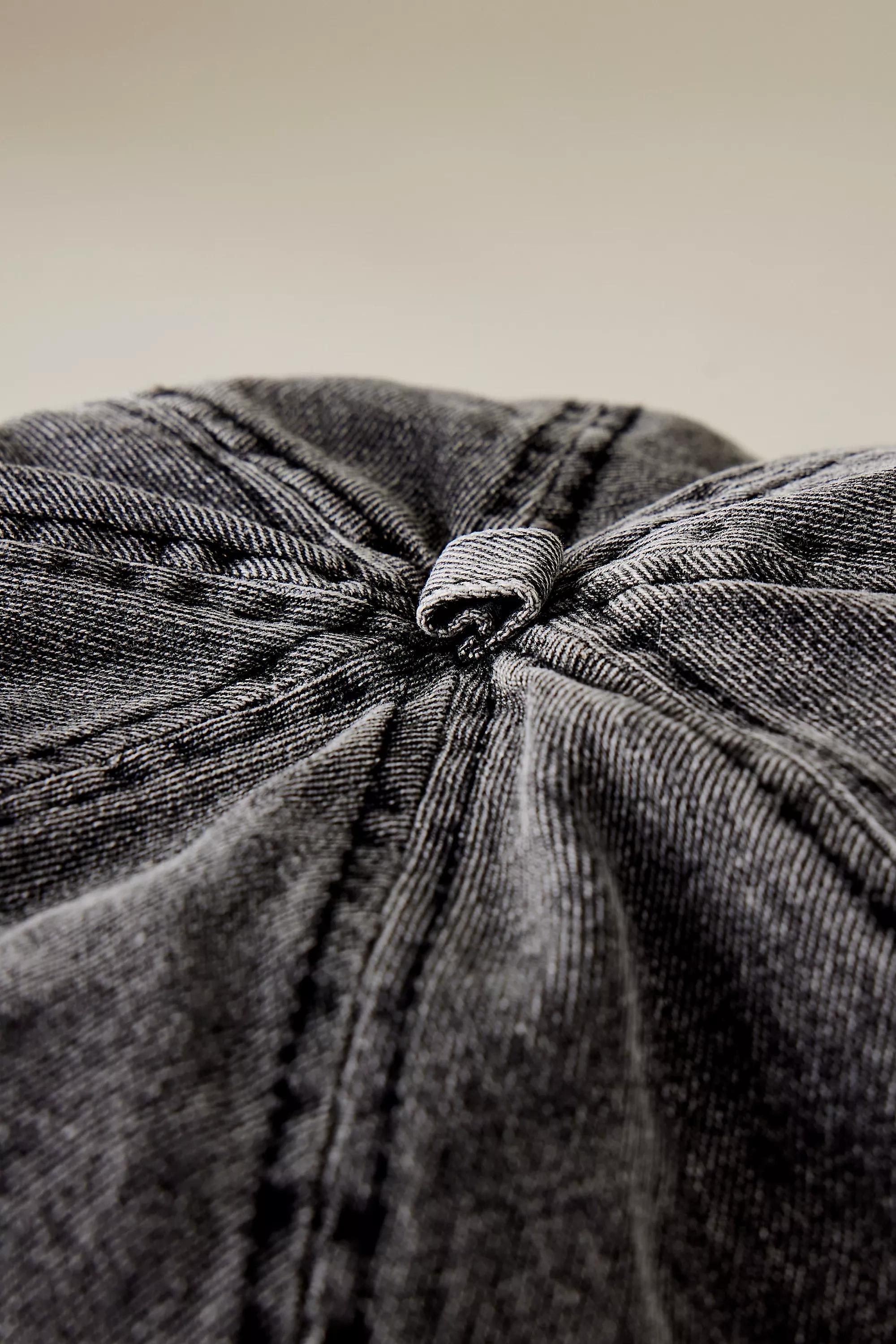 Embellished Washed Denim Bucket Hat, Black, A501_0001, large image number 2