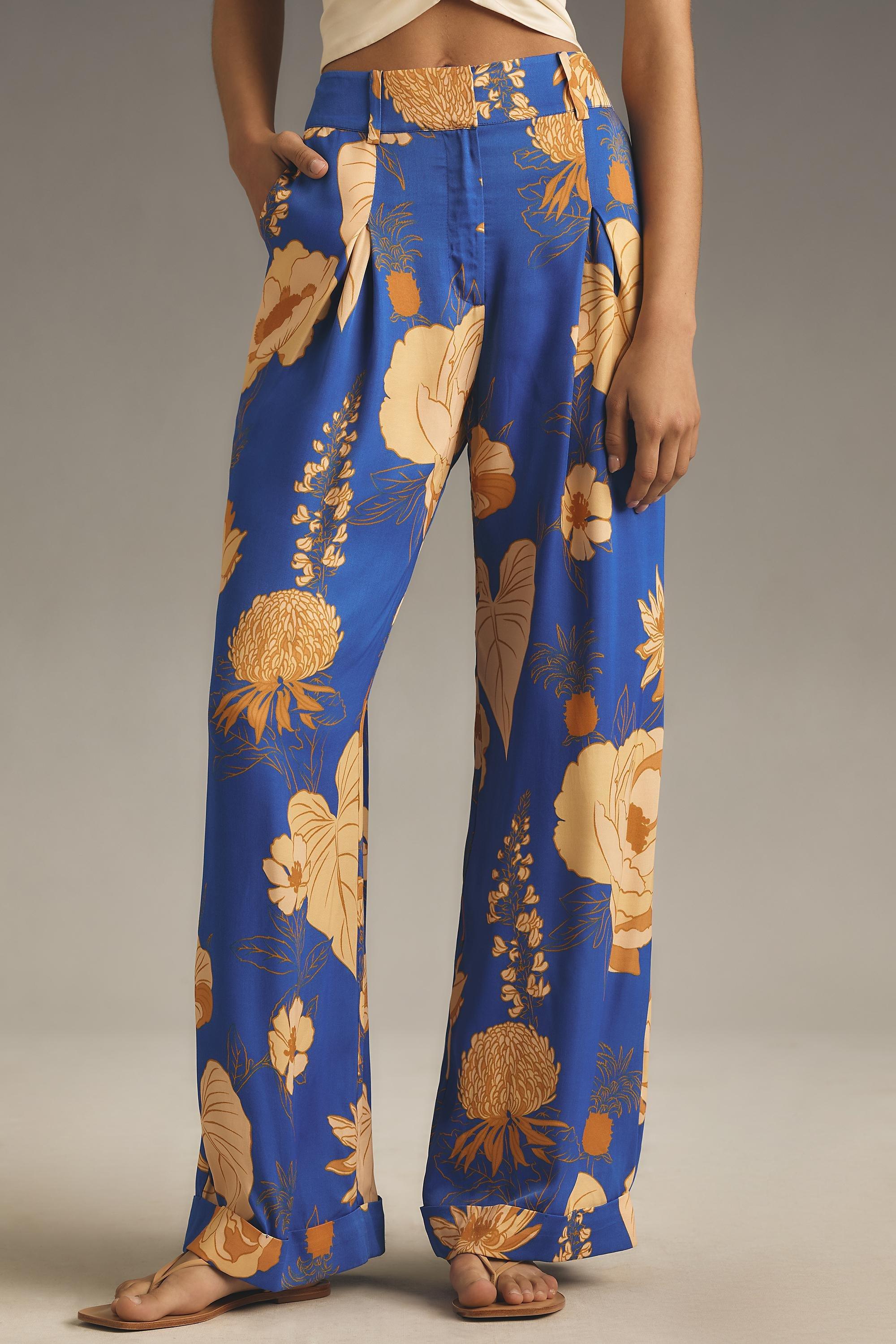 Anthropologie Floral Casual Trousers, Multicolour, , large image number 2