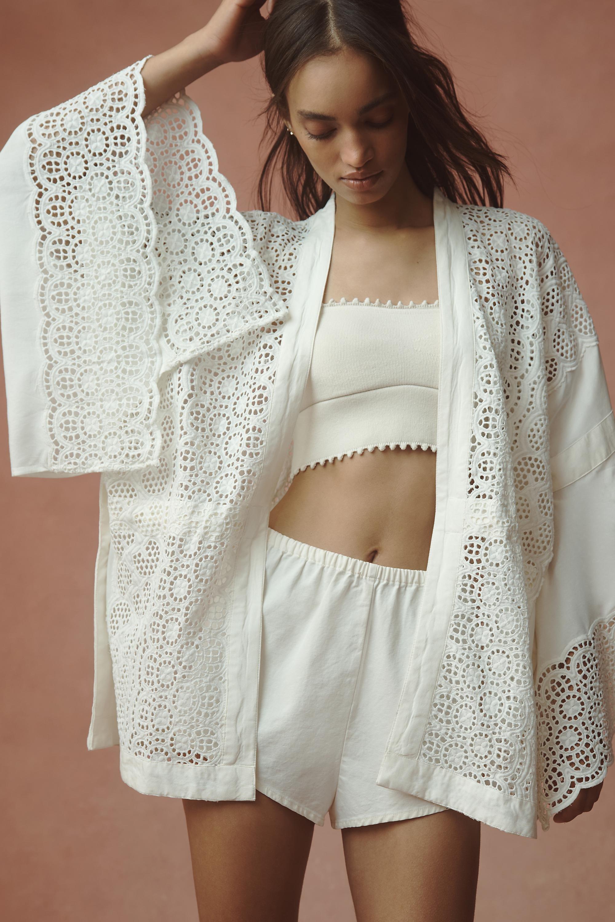 Anthropologie Lace Details Crop Top, Cream, A501_0012, large image number 2