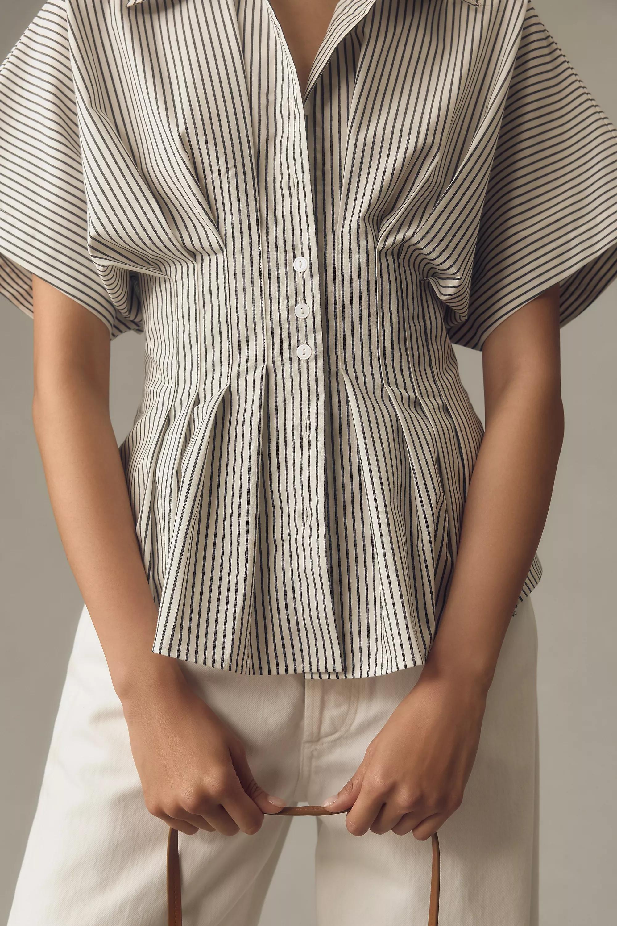 Motif The Tobie Pleated Blouse By Exquise, Black, , large image number 1
