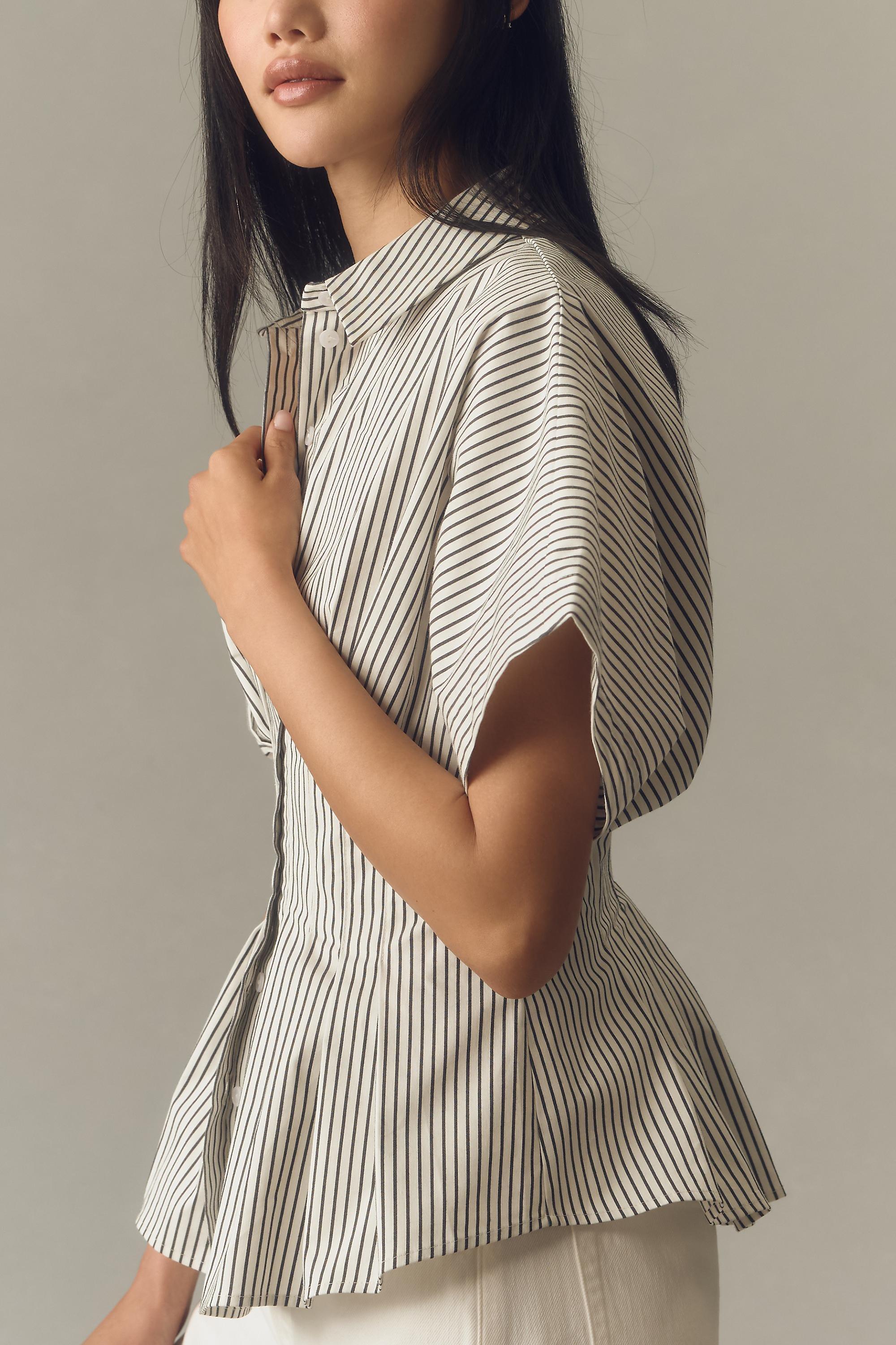 Motif The Tobie Pleated Blouse By Exquise, Black, , large image number 2