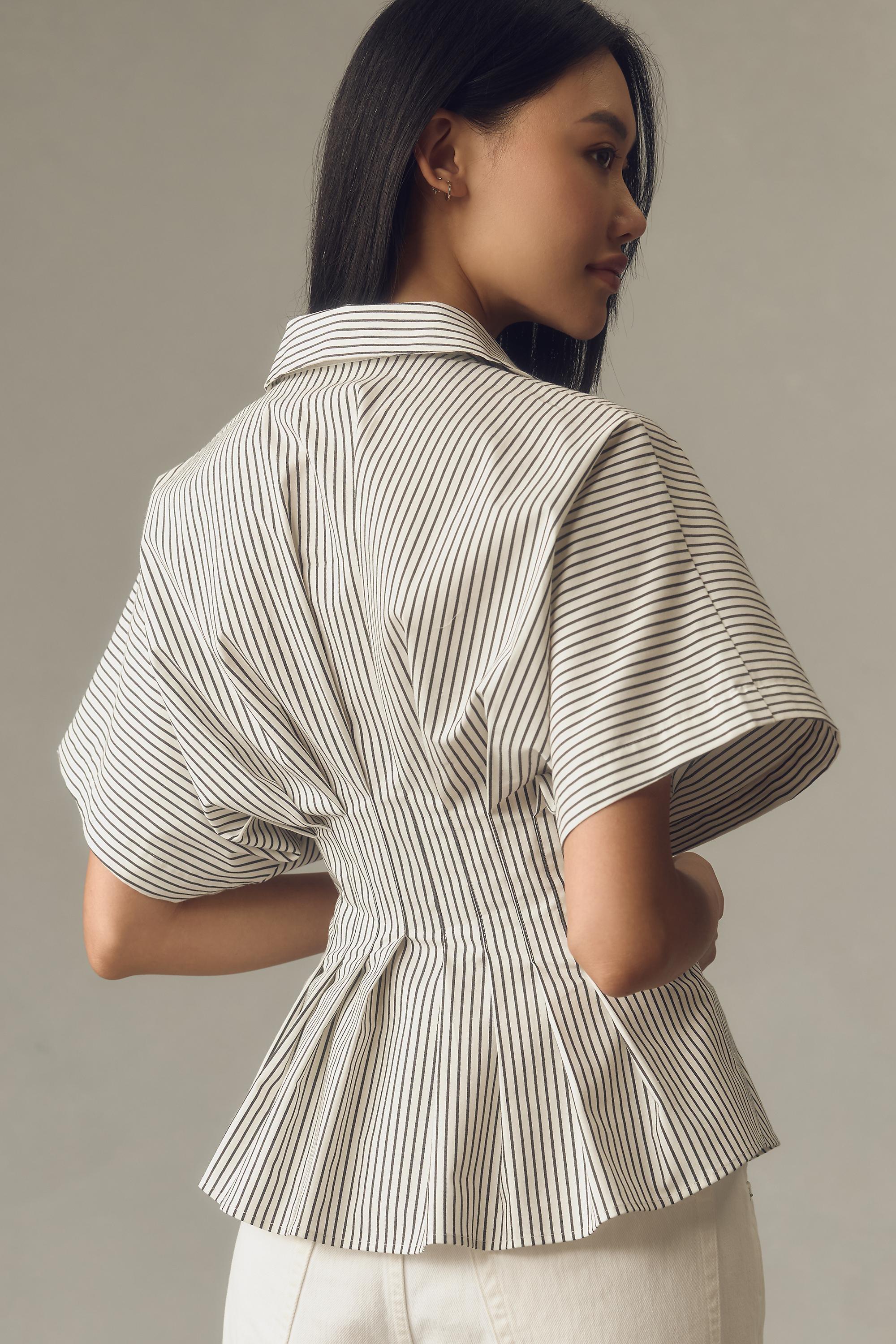 Motif The Tobie Pleated Blouse By Exquise, Black, , large image number 3