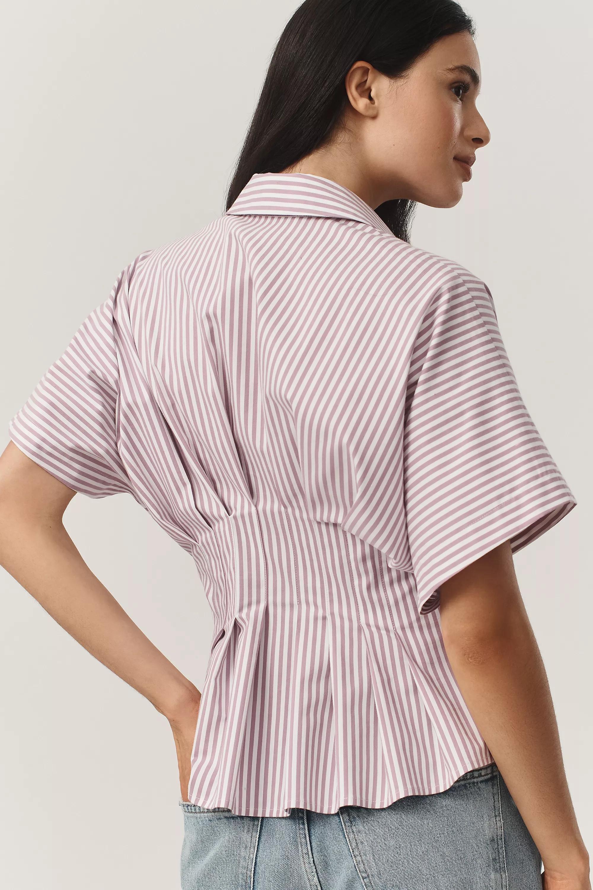 Anthropologie Striped Blouse Casual, , large image number 1