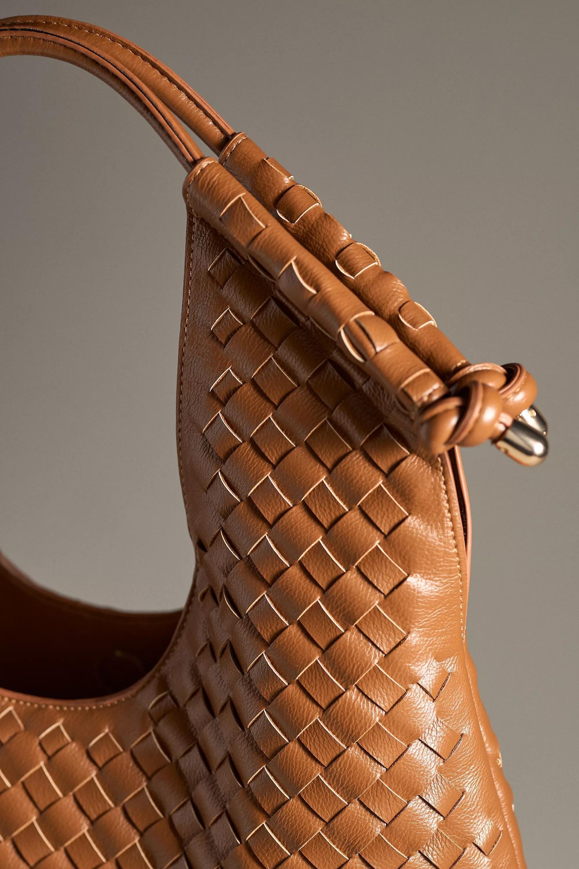 Anthropologie Woven Handmade Tote, Cognac, A501_0221, large image number 2