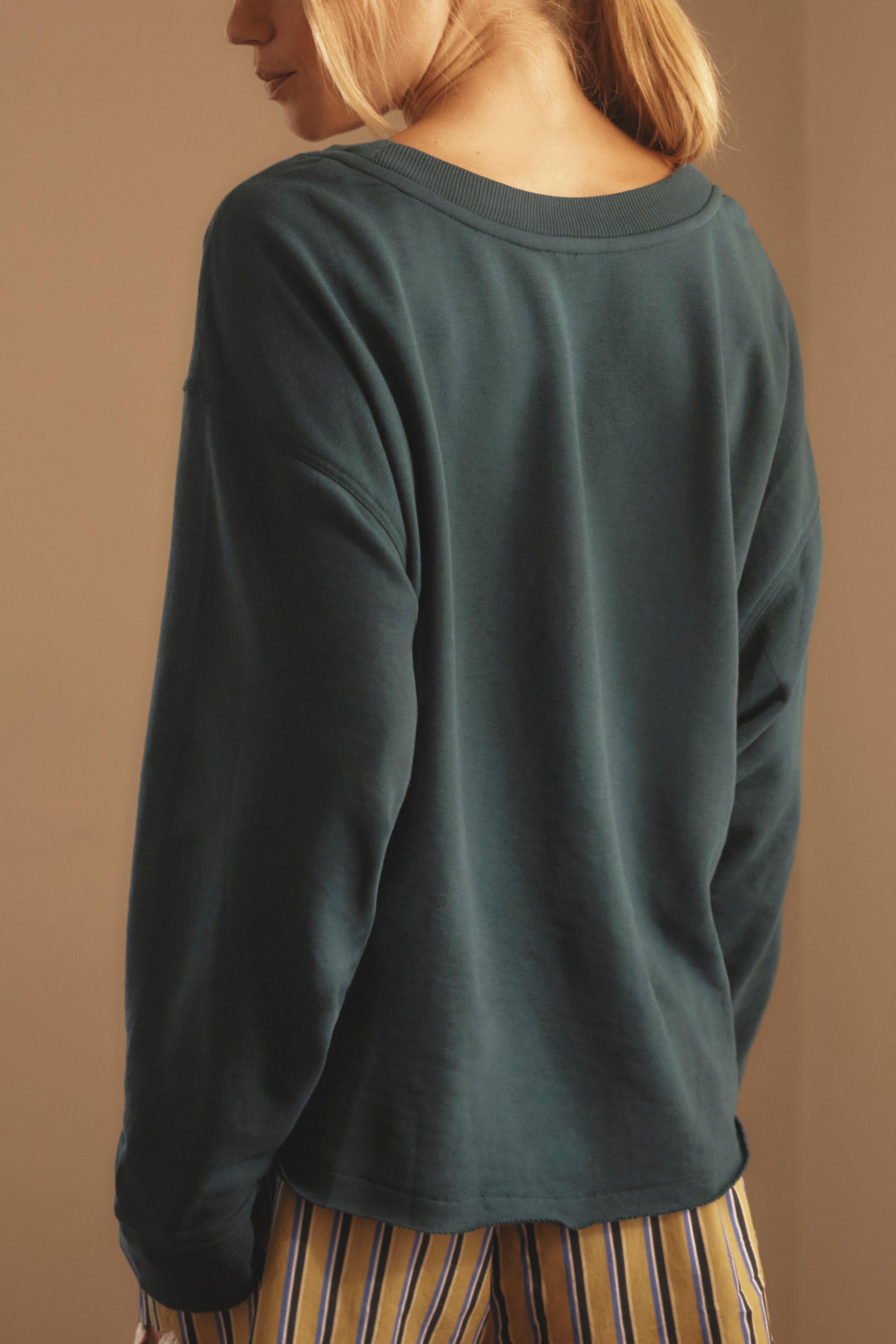 D GREEN By Anthropologie Graphic Sweatshirt, , large image number 2