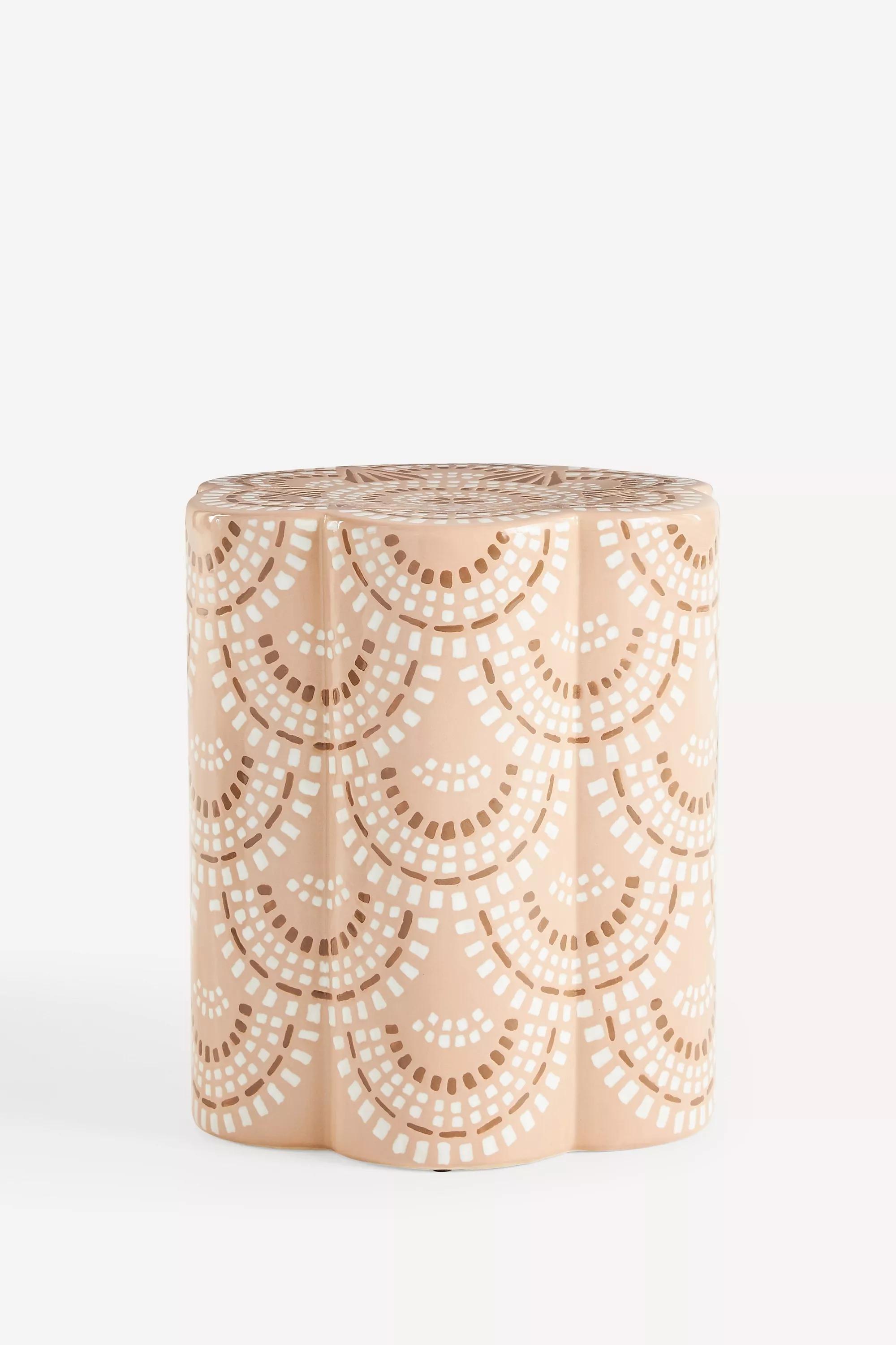 Scallop Ceramic Stool, Multicolour, A501_0024, large image number 0