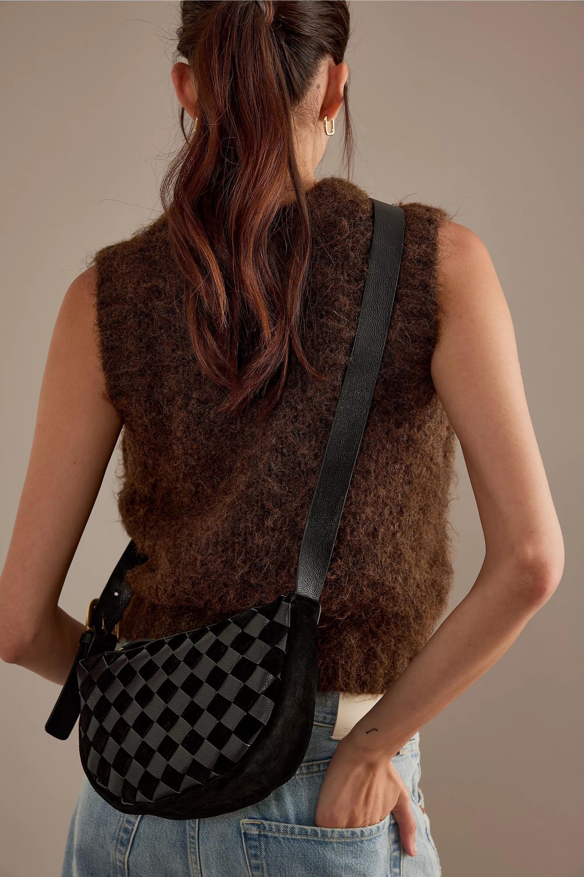Mini Checkerboard Crossbody Bag, Black, A501_0001, large image number 0