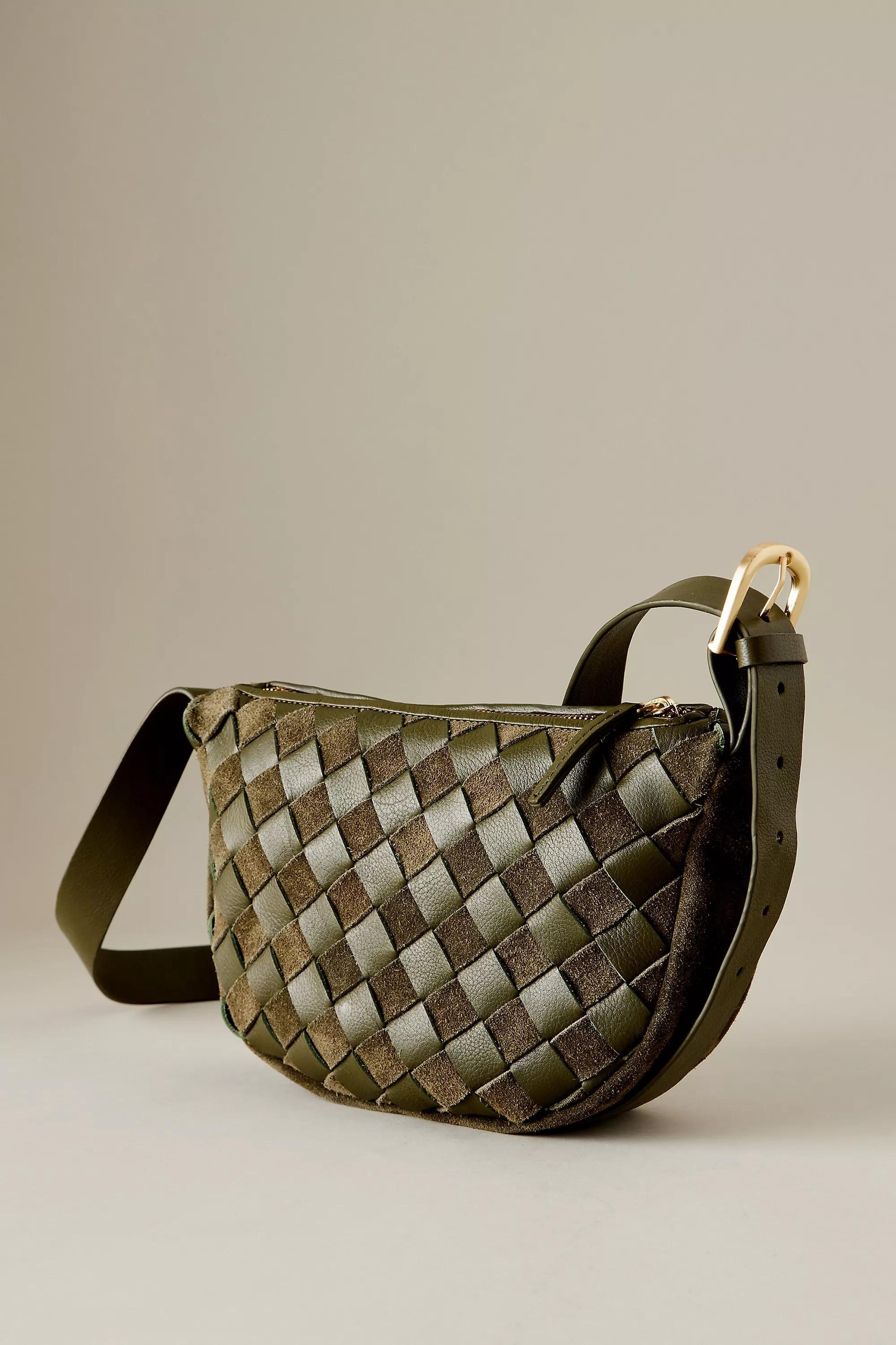 Mini Checkerboard Crossbody Bag, Green, A501_0230, medium