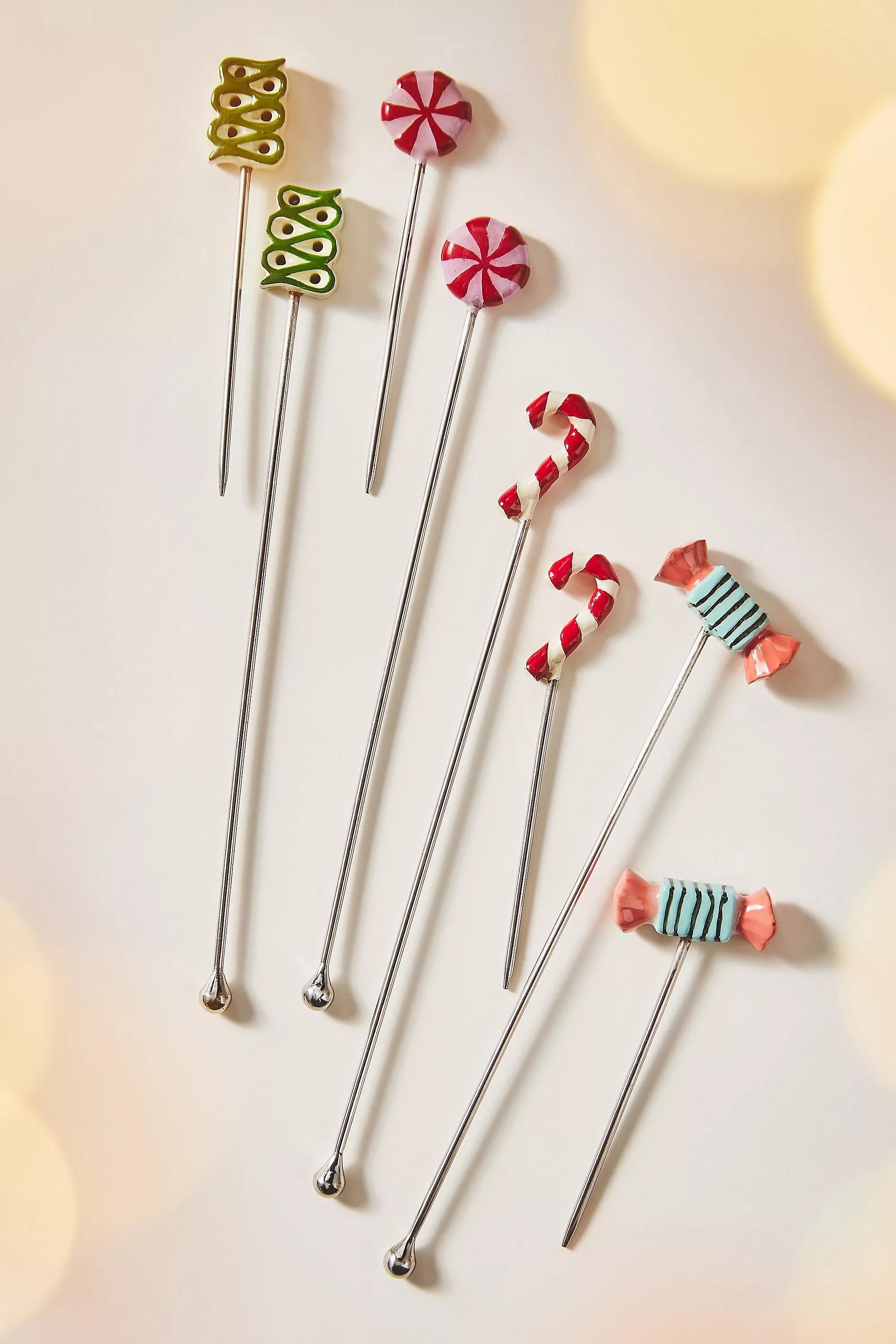 Bon-Bon Cocktail Stirrers, Set Of 4, Multicolour, A501_0000, medium