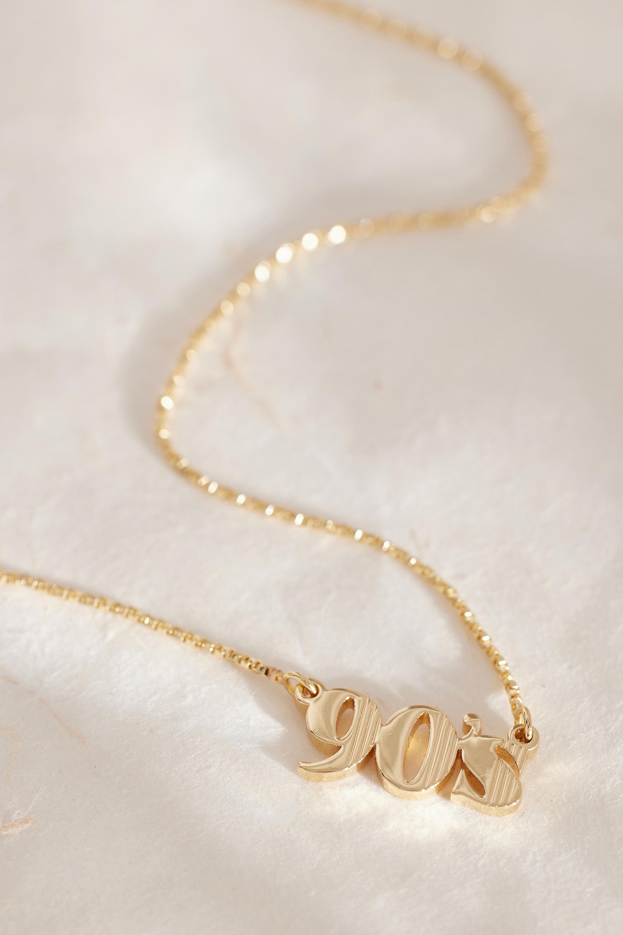 GOLD Birth Year Necklace, , large image number 1