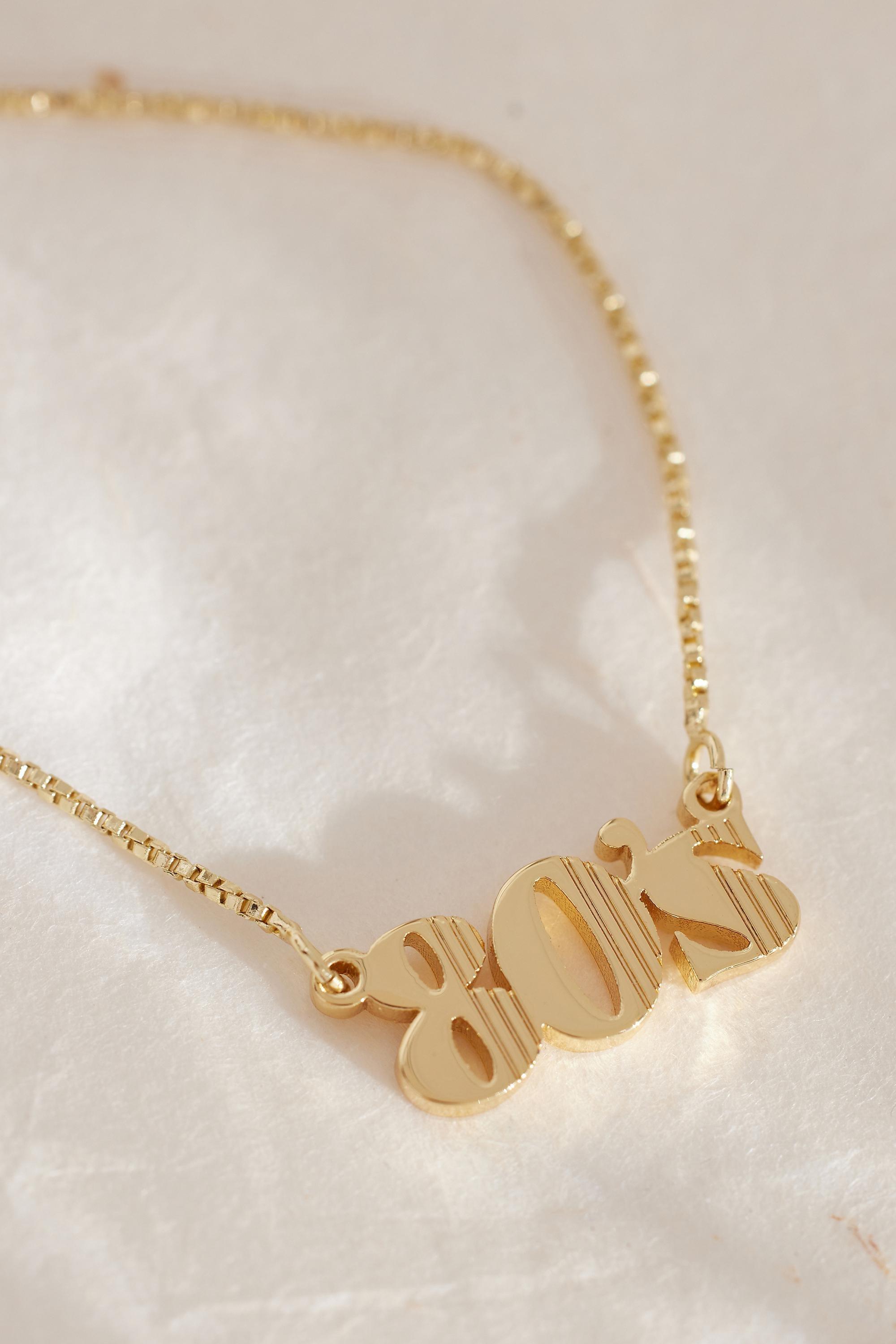 GOLD Birth Year Necklace, , large image number 4