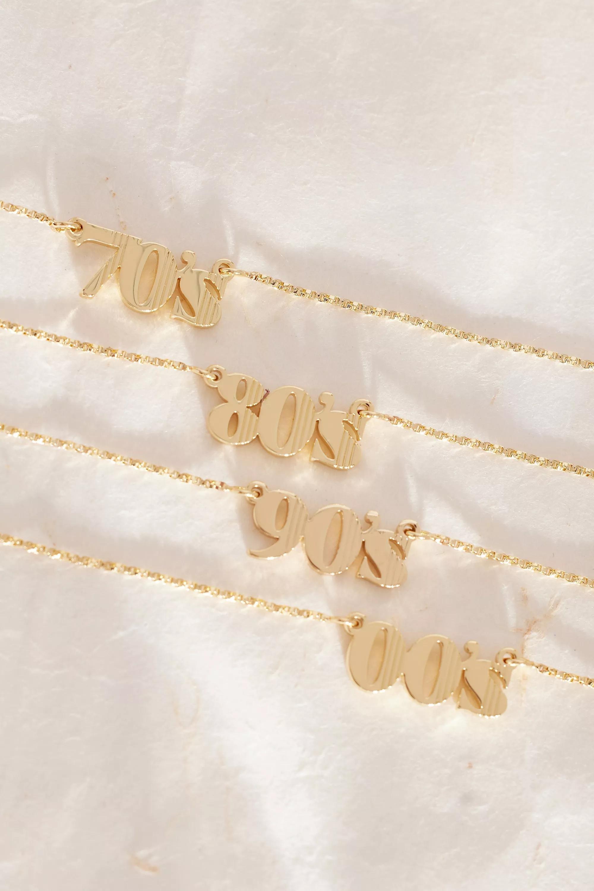GOLD Birth Year Necklace, , large image number 5
