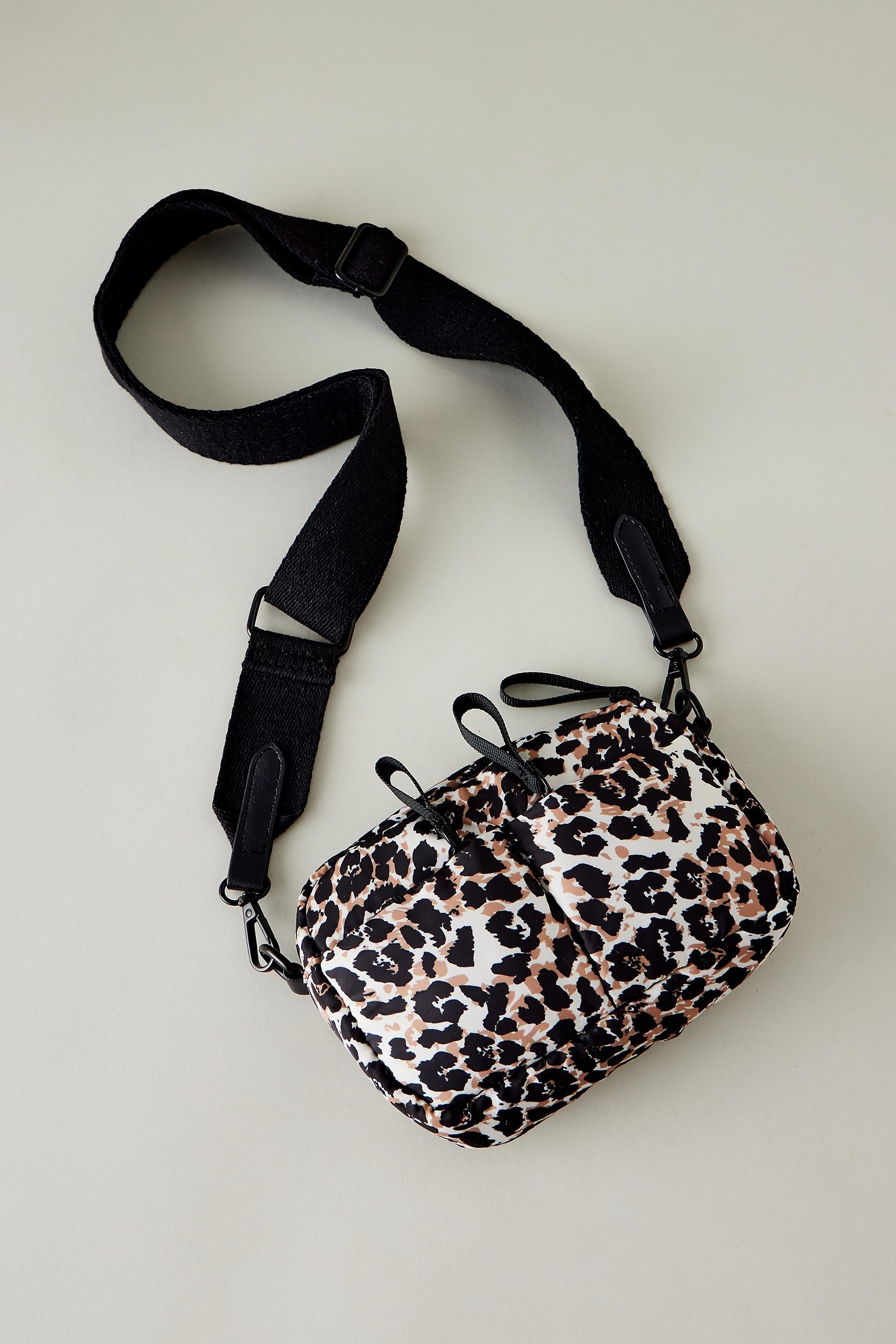 Leopard Nylon Crossbody Bag, Brown, A501_0029, large image number 0