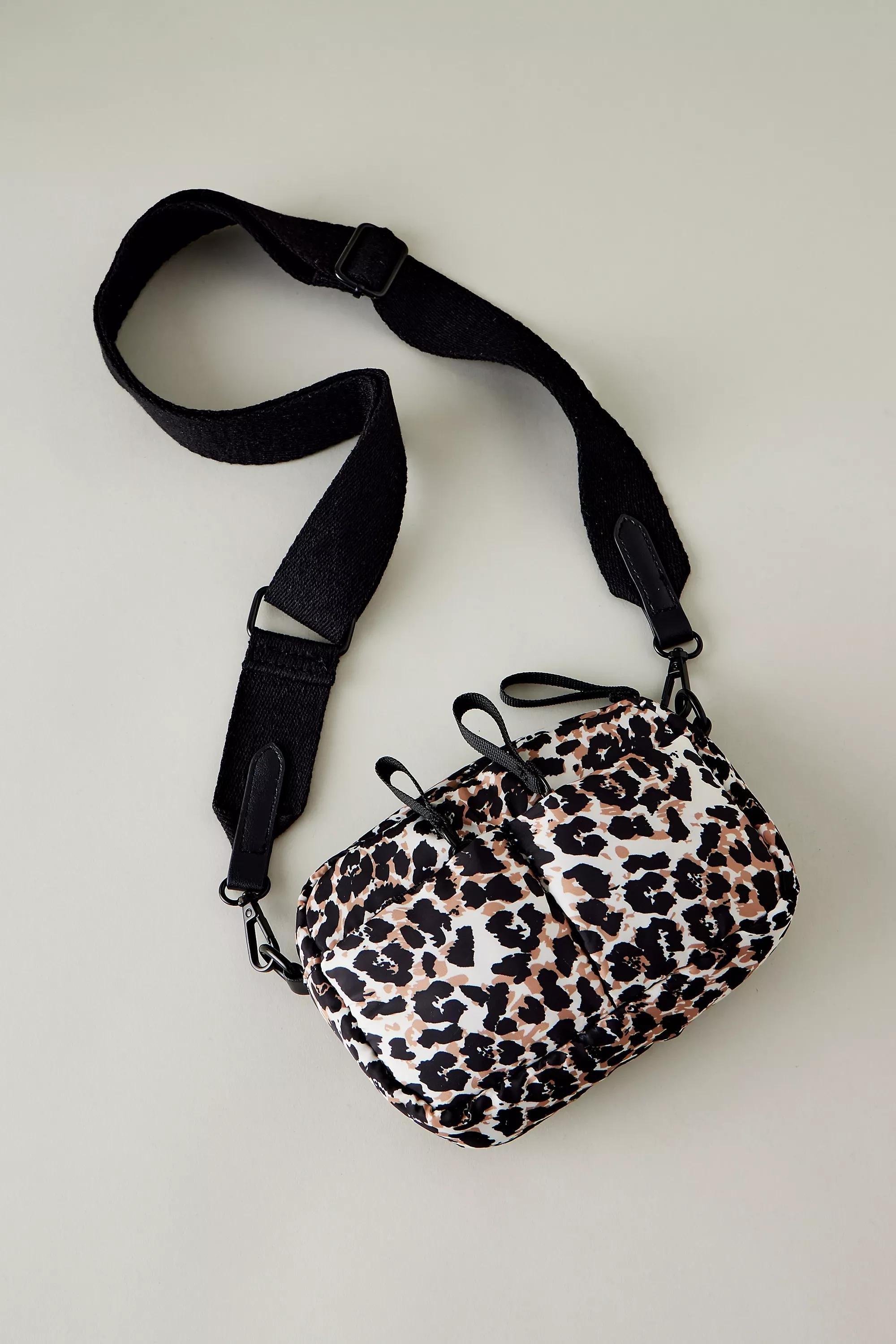 Leopard Nylon Crossbody Bag, Brown, A501_0029, large image number 1