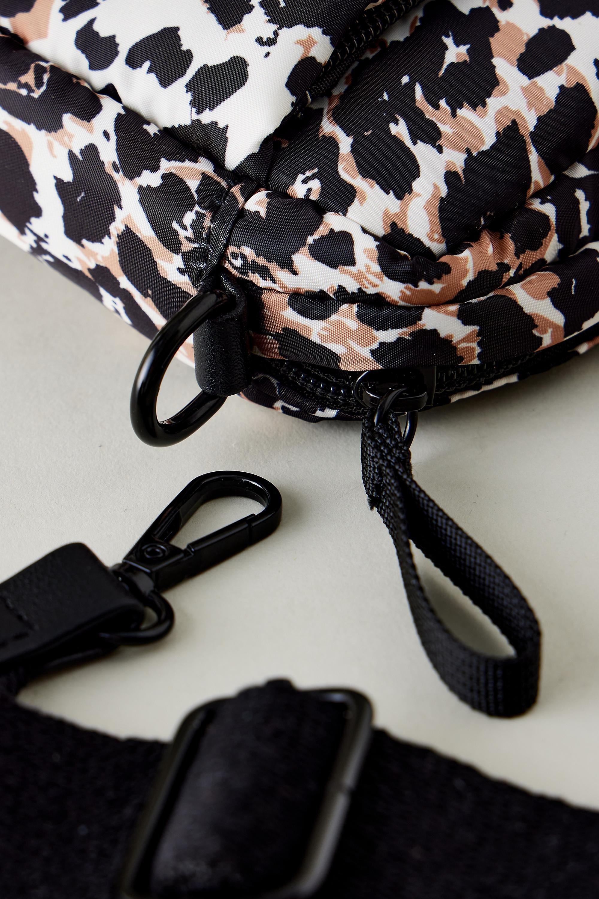 Leopard Nylon Crossbody Bag, Brown, A501_0029, large image number 4