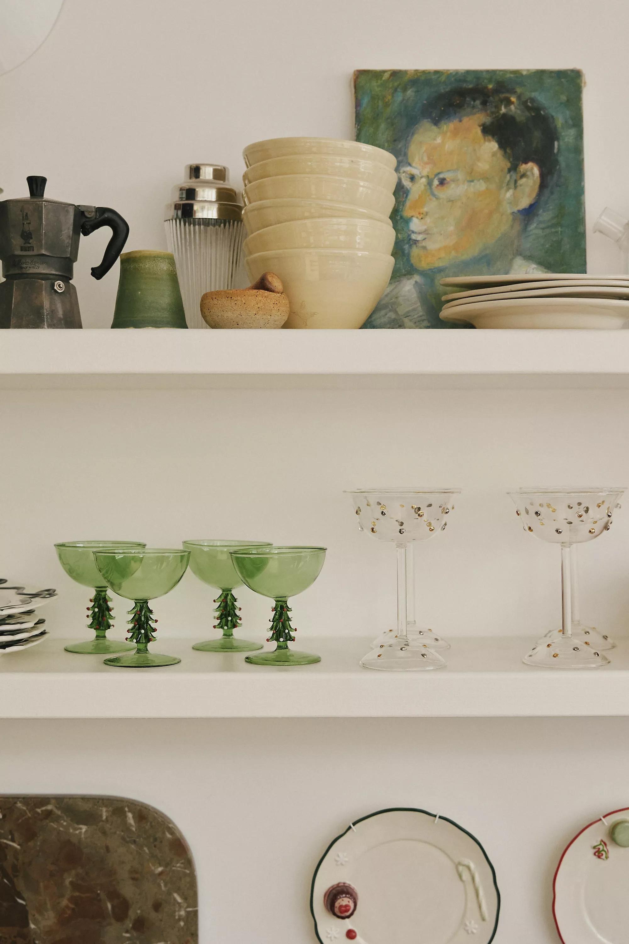 Clara Coupe Glass, Green, Green, large image number 3