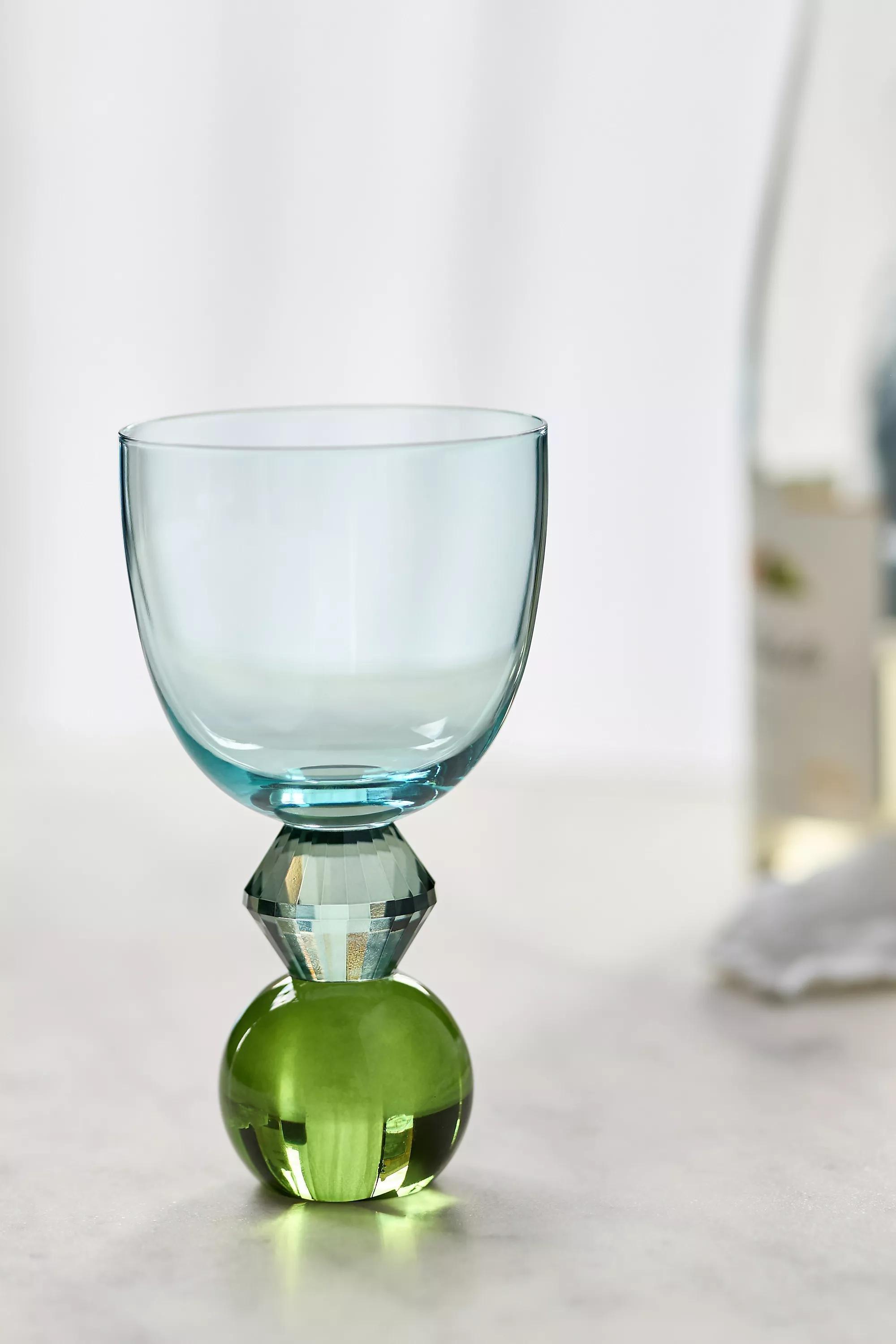 Gemmie Wine Glass, Blue, A501_0045, large image number 1