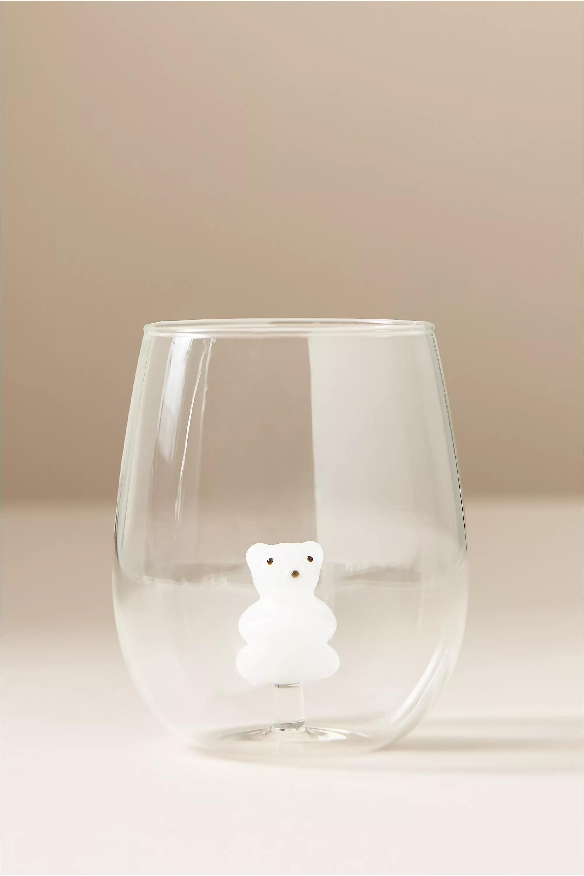 Jolly Icon Stemless Wine Glass, White, A501_0010, large image number 0