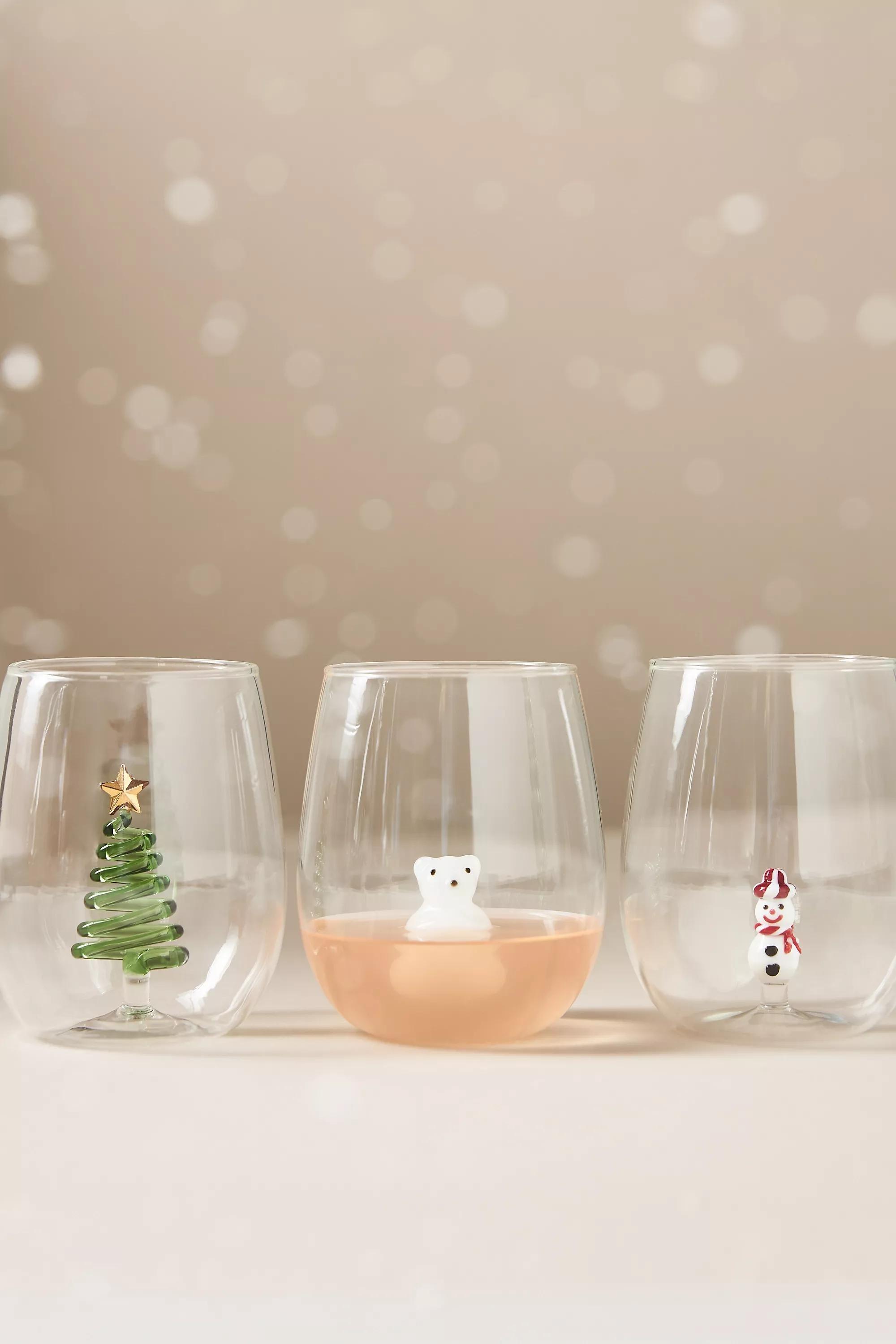 Jolly Icon Stemless Wine Glass, White, A501_0010, large image number 1