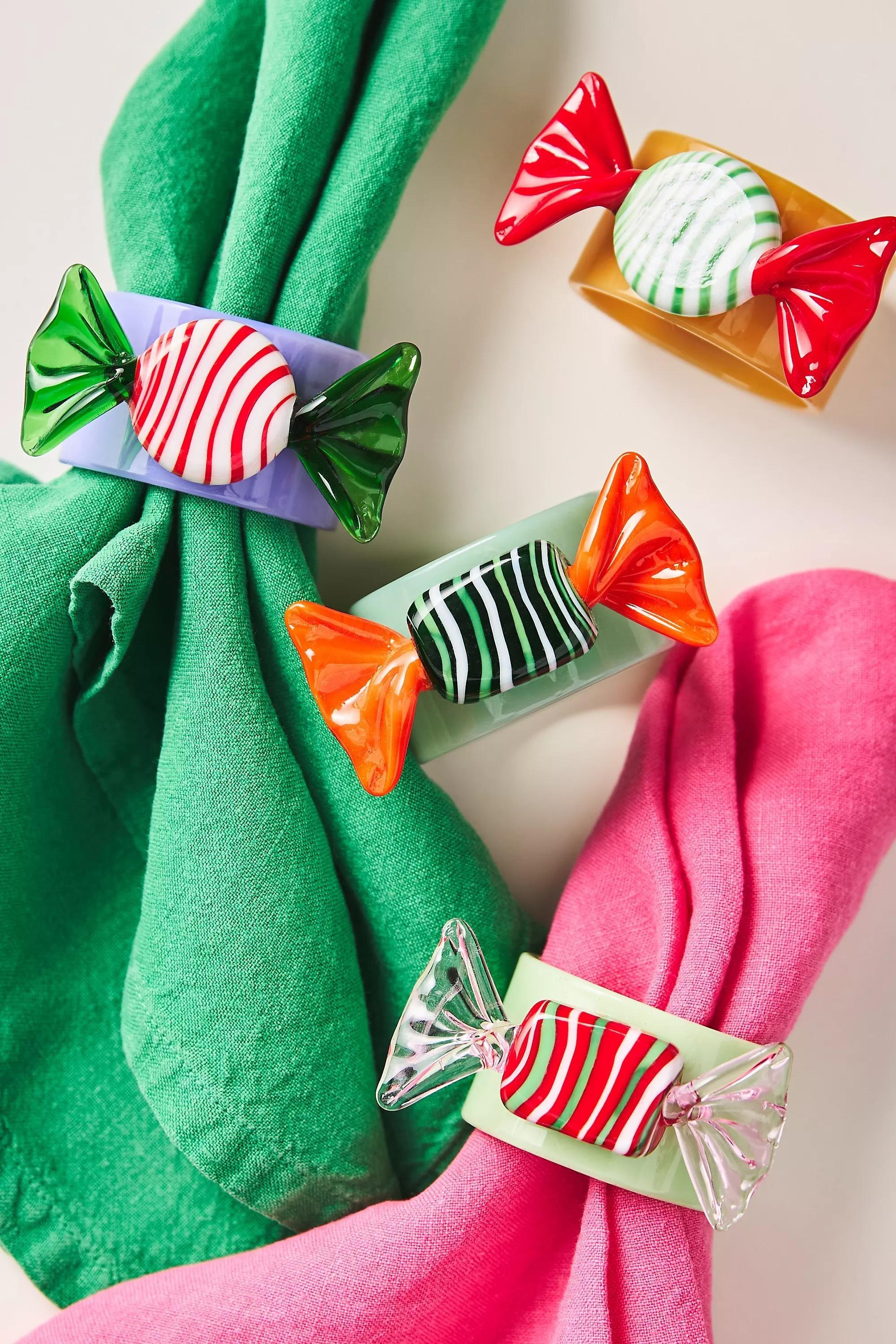Bon Bon Napkin Rings, Set Of 4, Multicolour, A501_0000, large image number 0