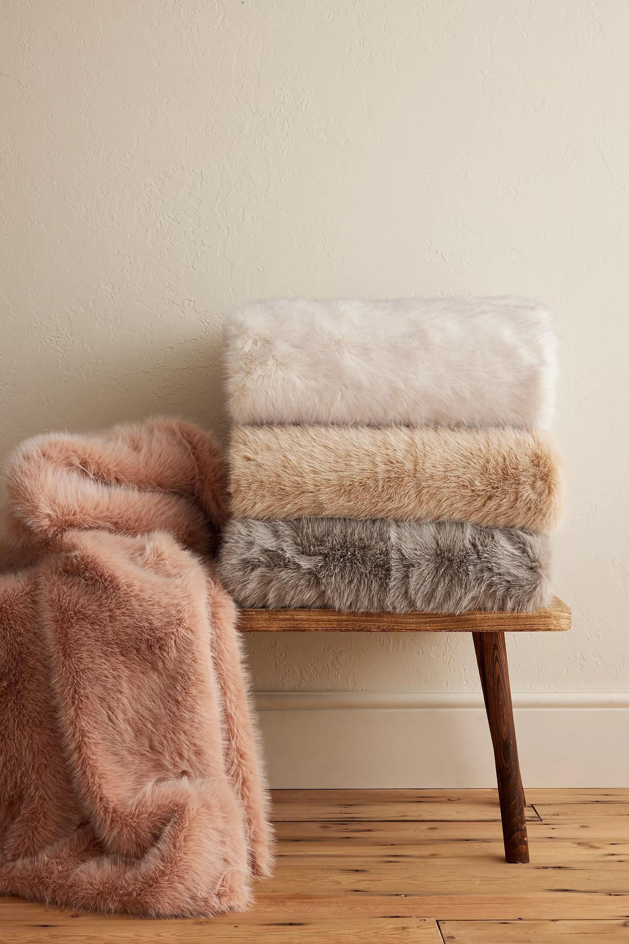 Plum The Chloe Faux-Fur Throw Blanket, A501_0052, large image number 2