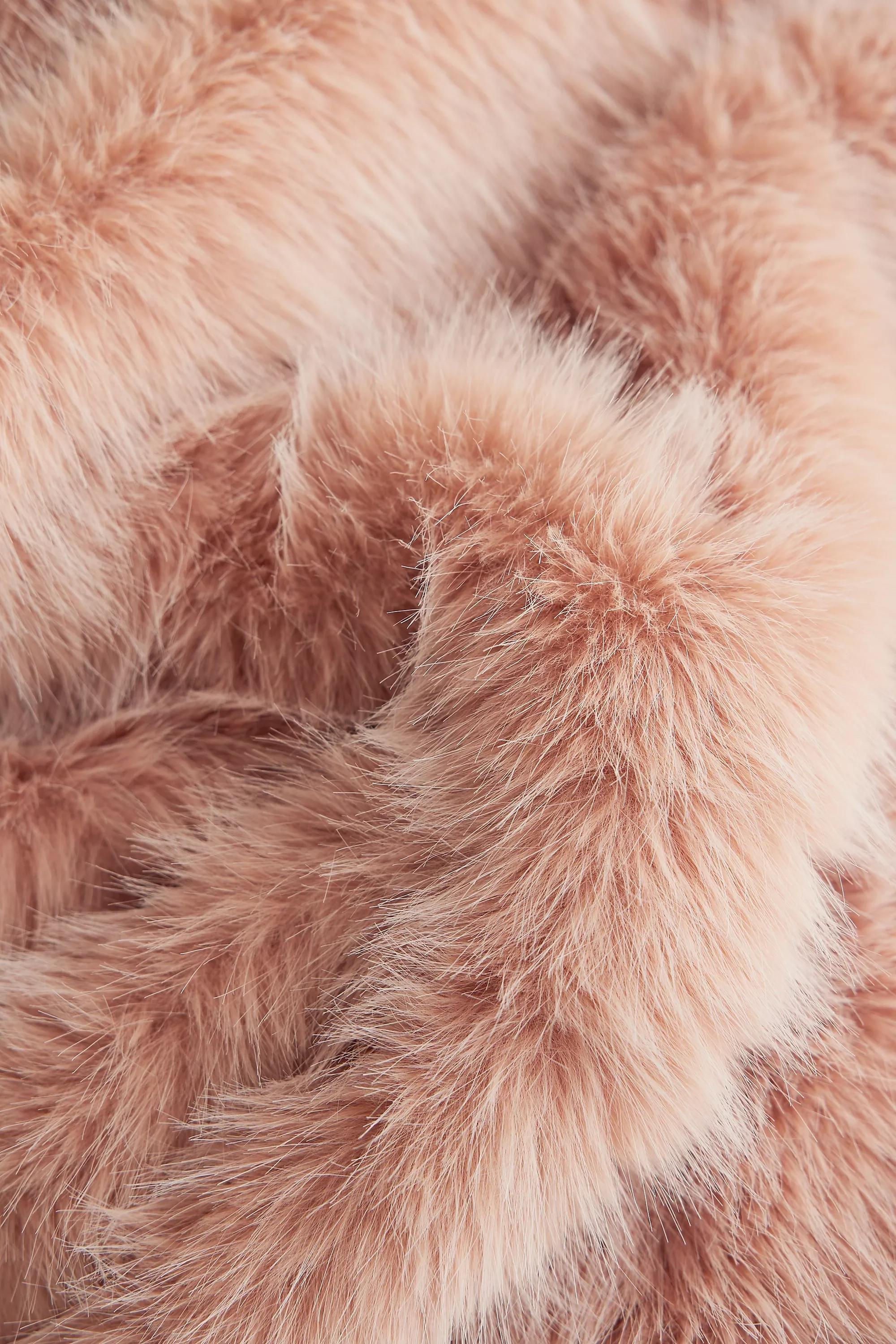The Chloe Faux-Fur Throw Blanket, Pink, A501_0065, large image number 1