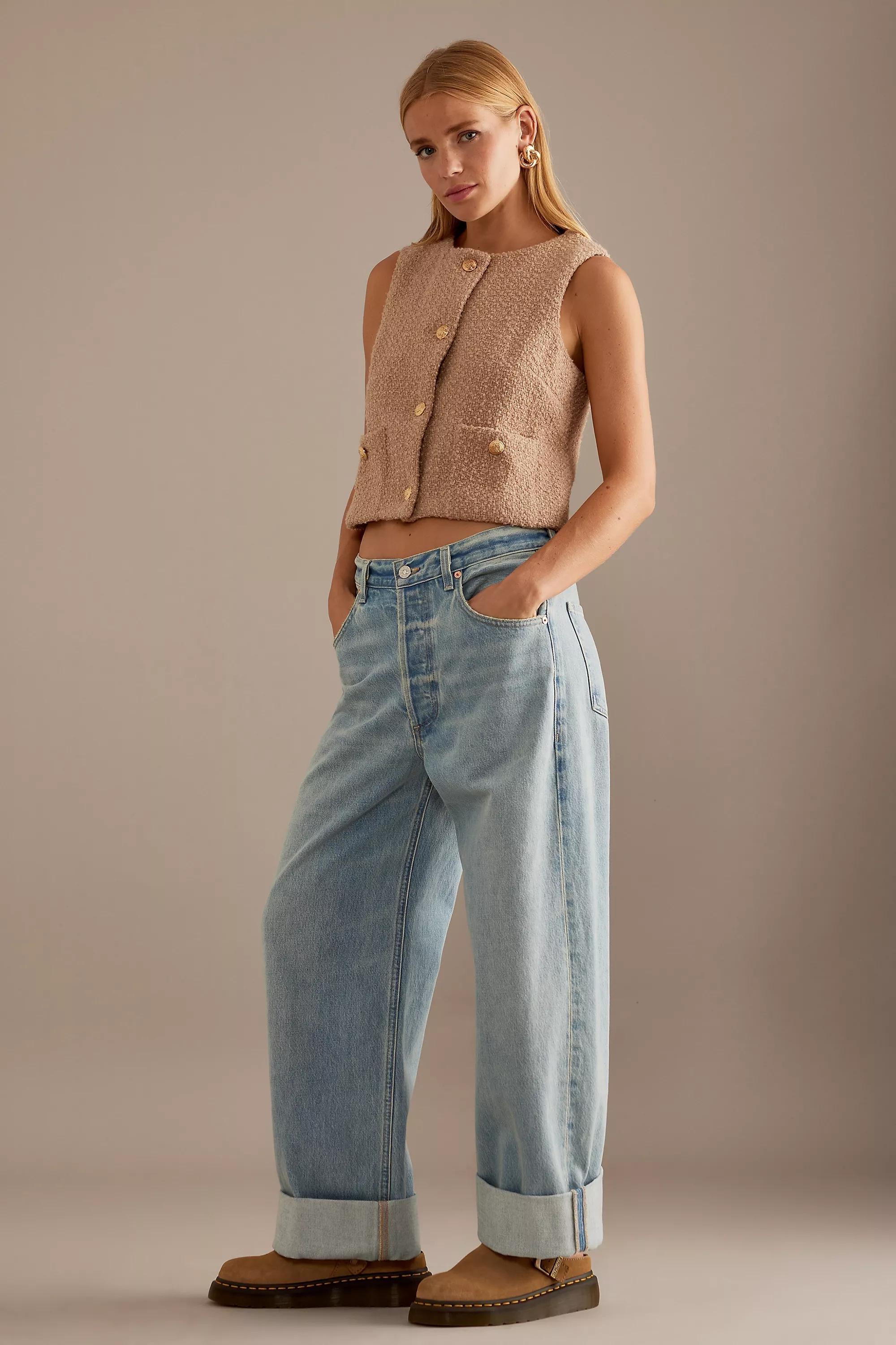 Anthropologie Textured Blouse, Beige, A501_0024, large image number 1