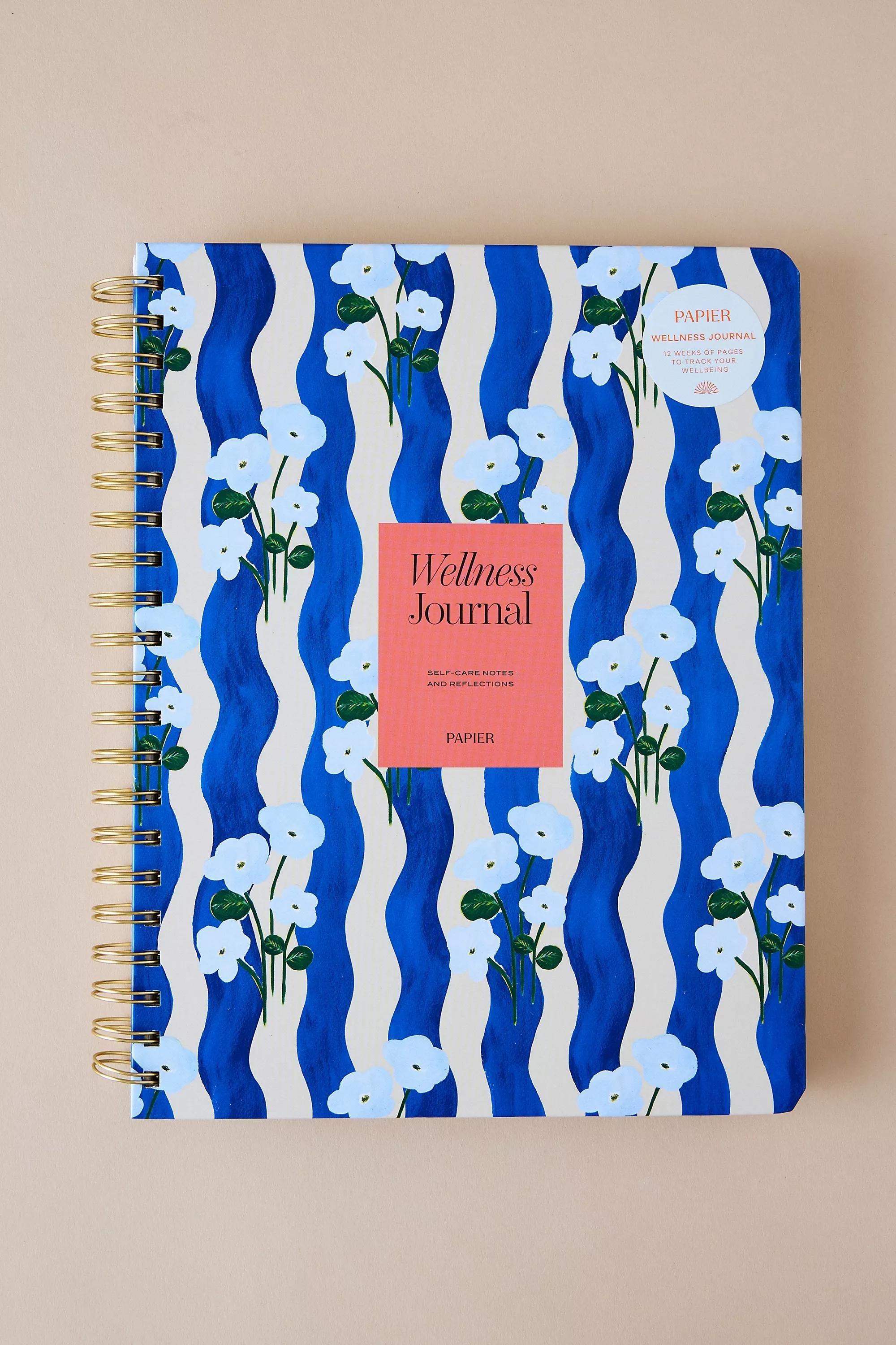 Papier Spiral Wellness Journal, Blue, A501_0040, large image number 0